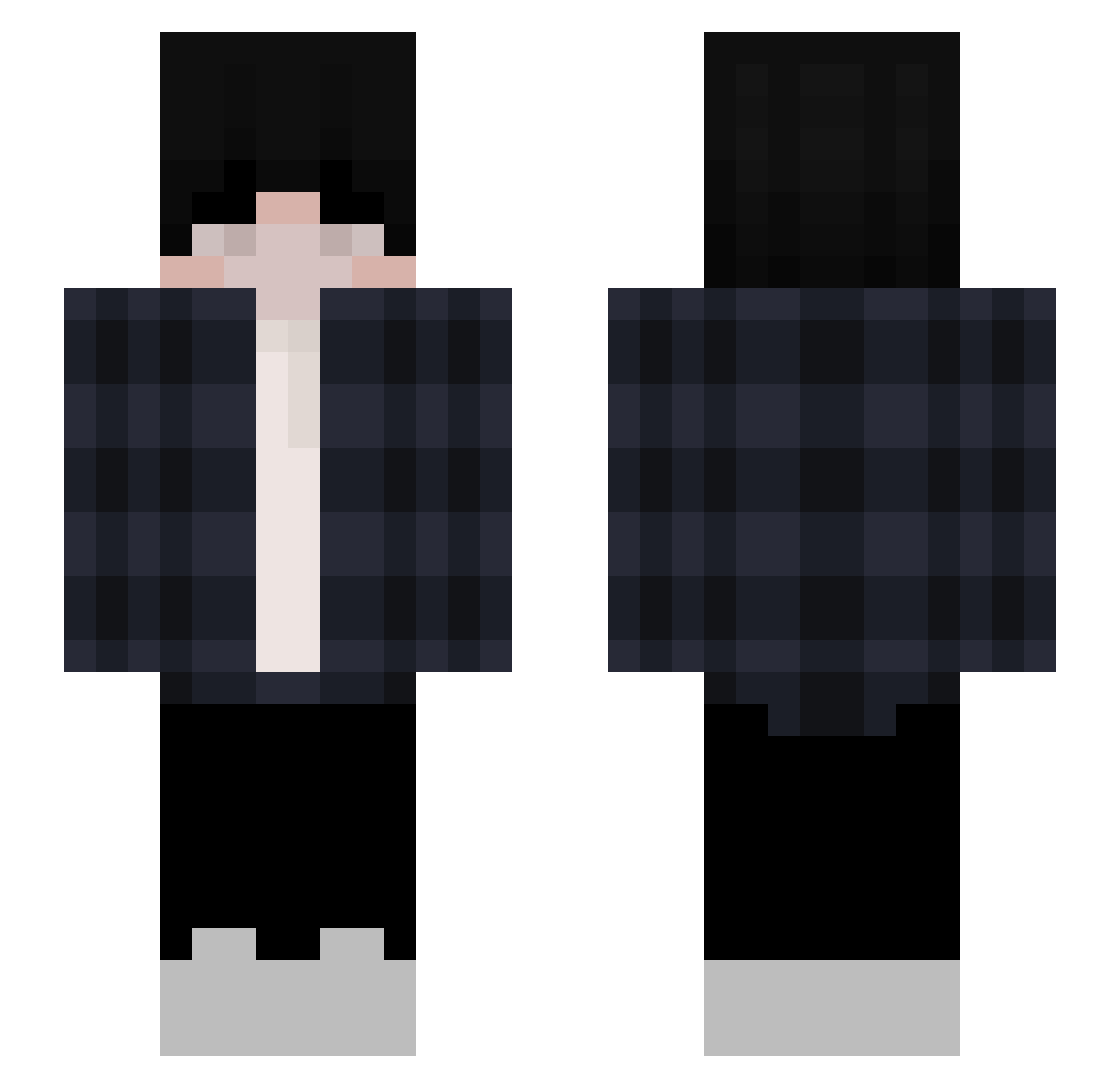 SazDZ Minecraft skin, front and back view
