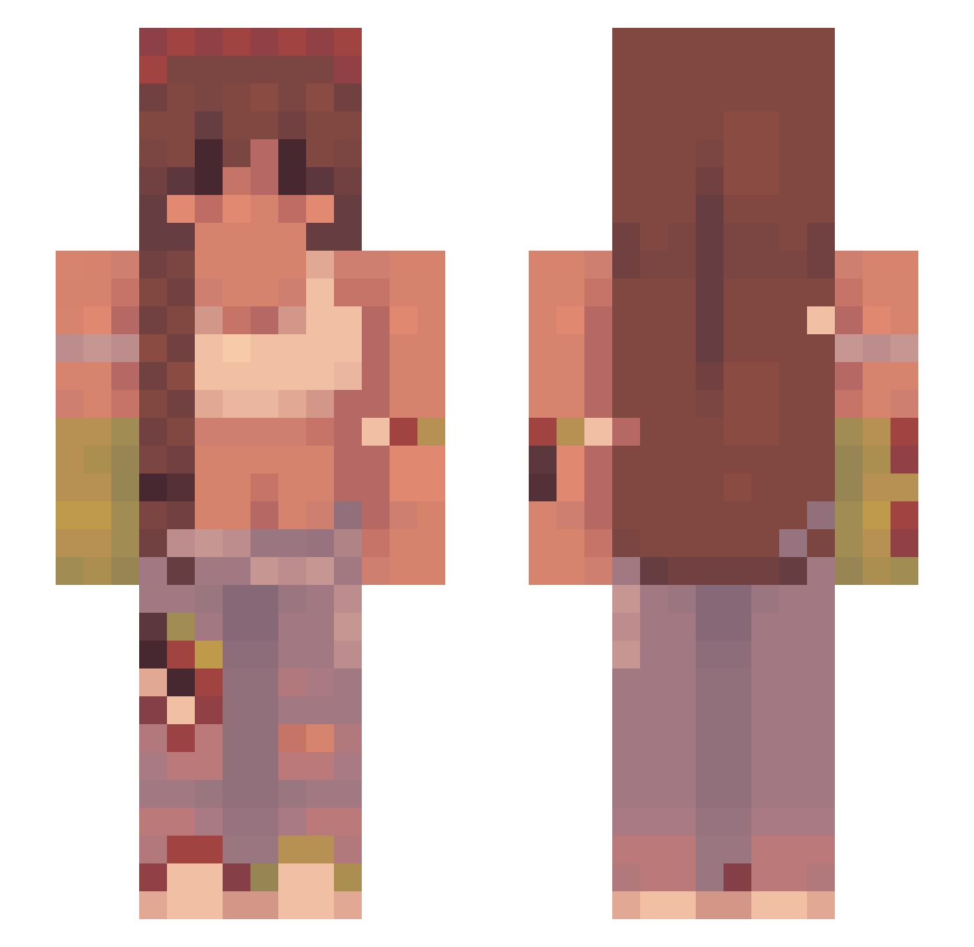 BeiWangEz Minecraft skin, front and back view