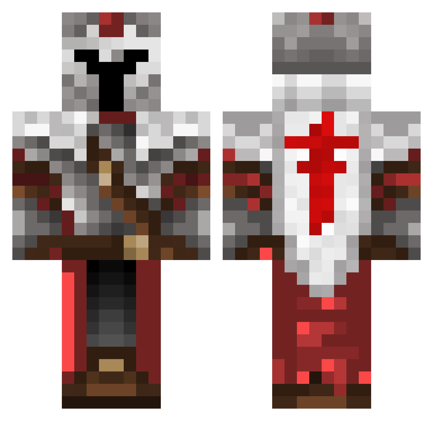 Qwast6819 Minecraft skin, front and back view
