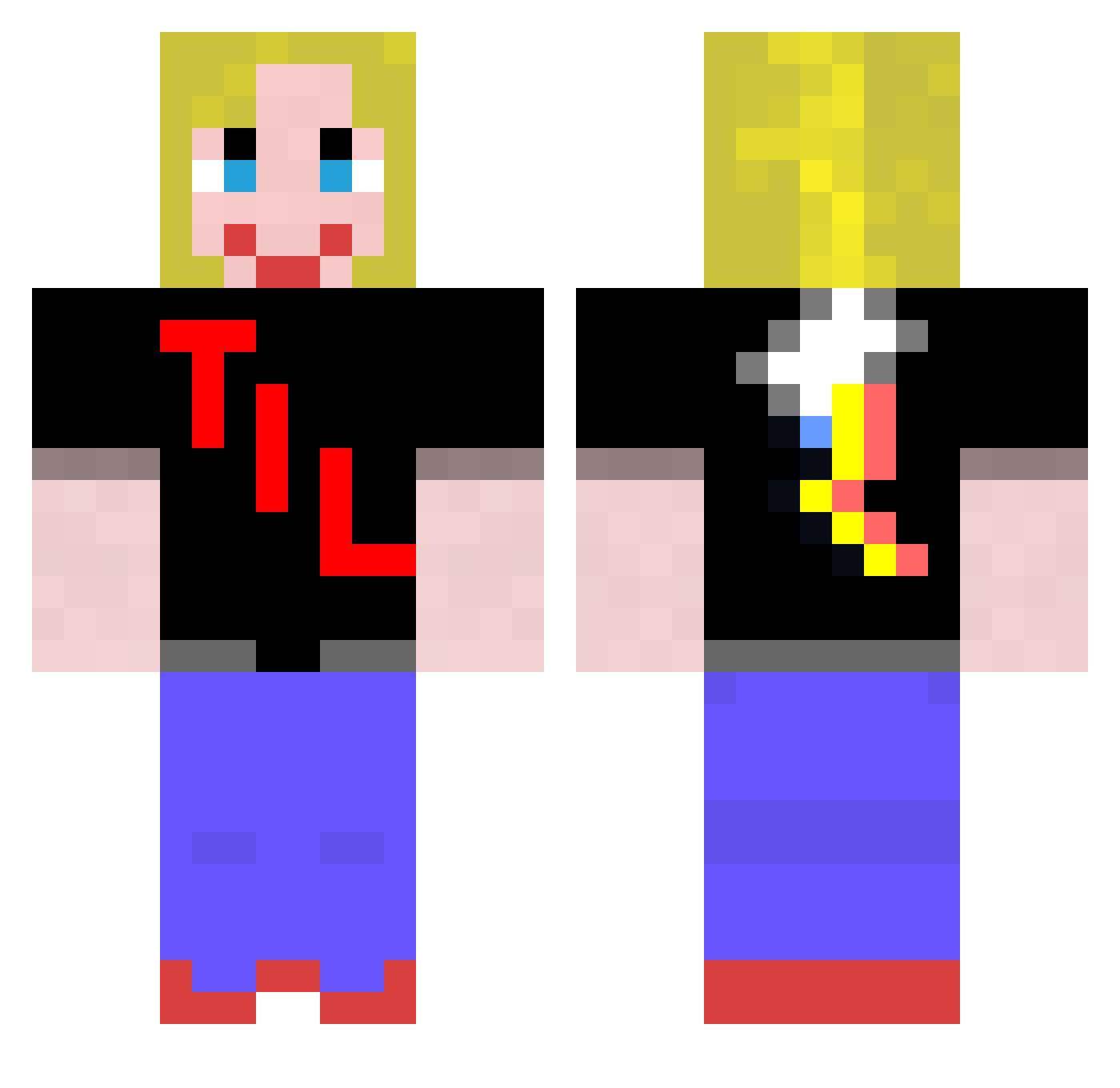 tilly_lala Minecraft skin, front and back view