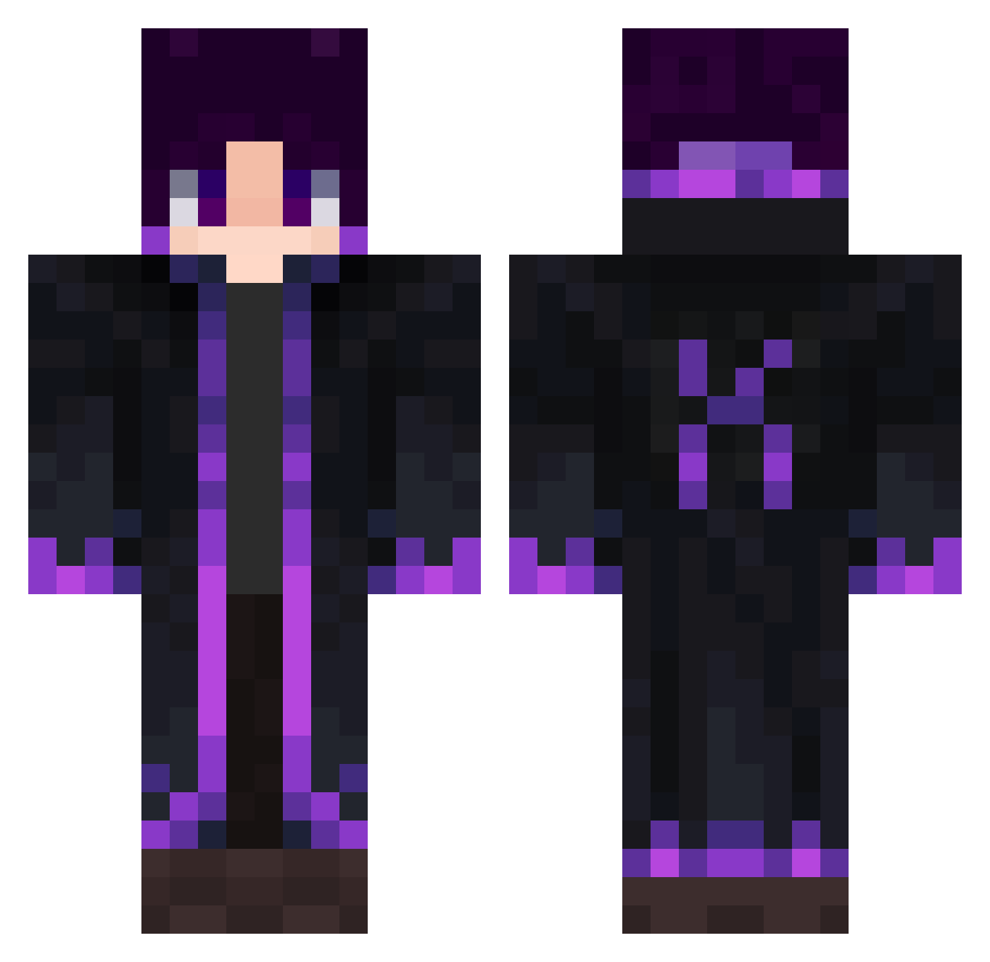 KillerKa9 Minecraft skin, front and back view
