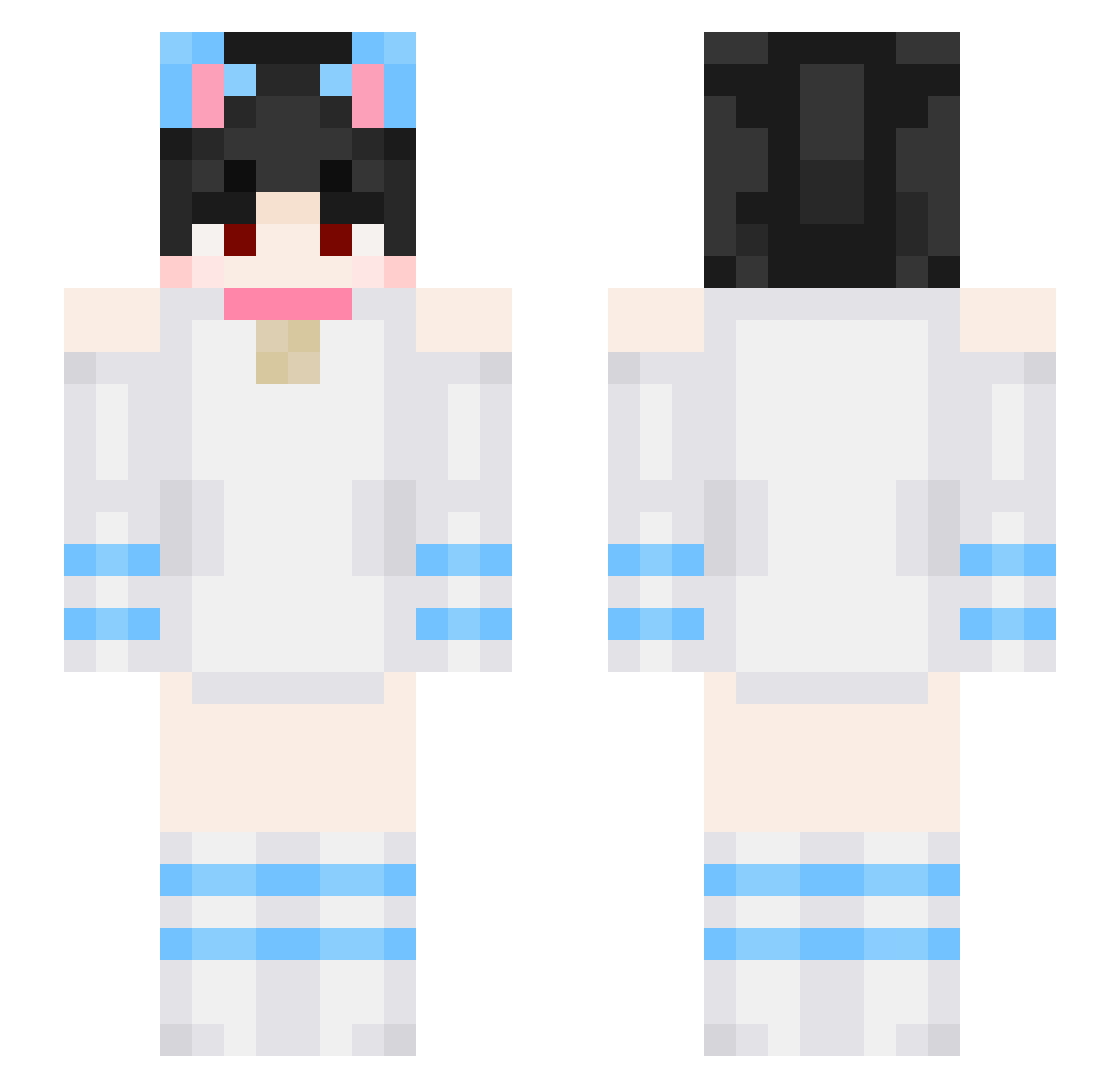 v3mpghxt Minecraft skin, front and back view
