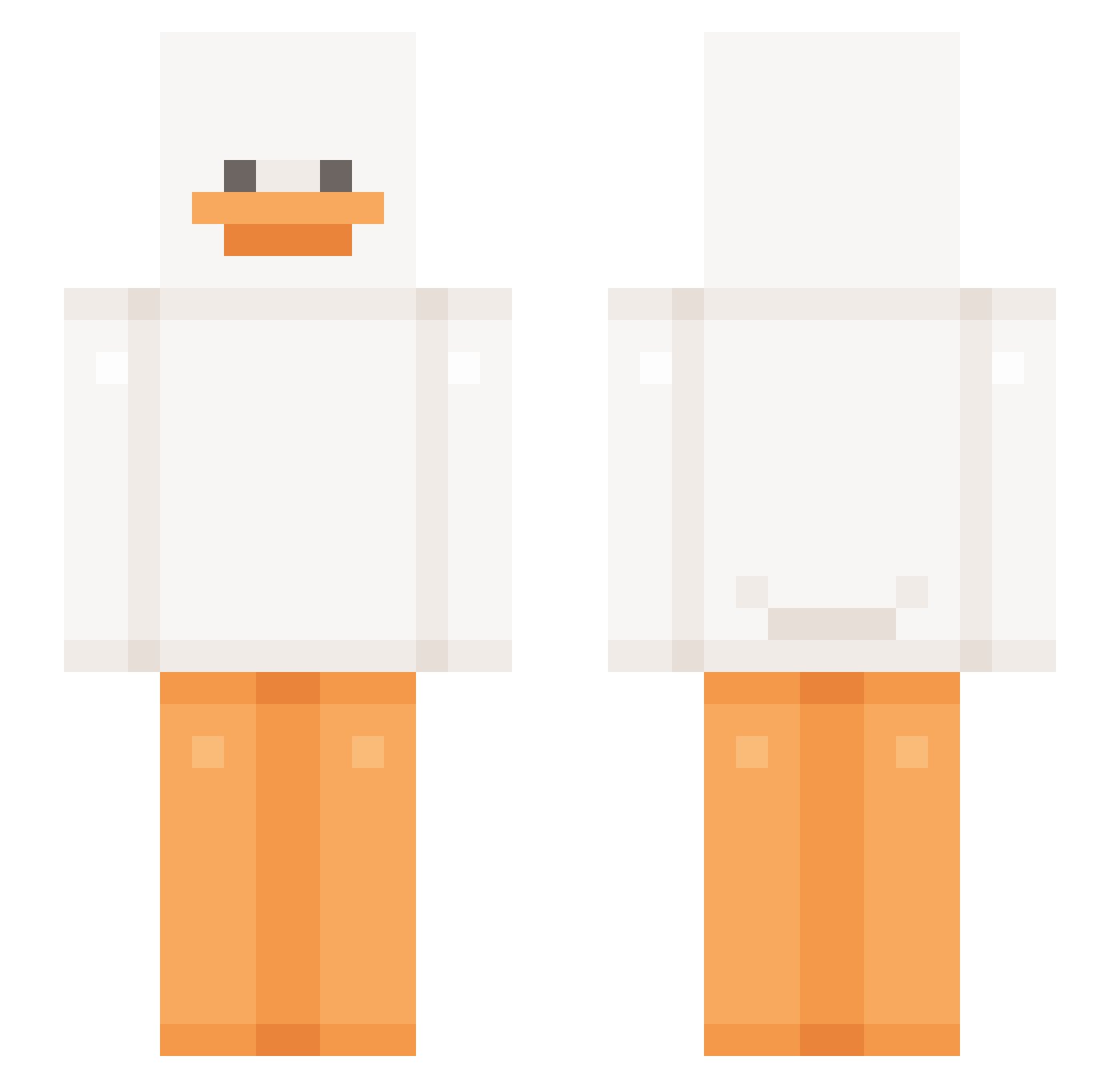 TANUKI0309 Minecraft skin, front and back view
