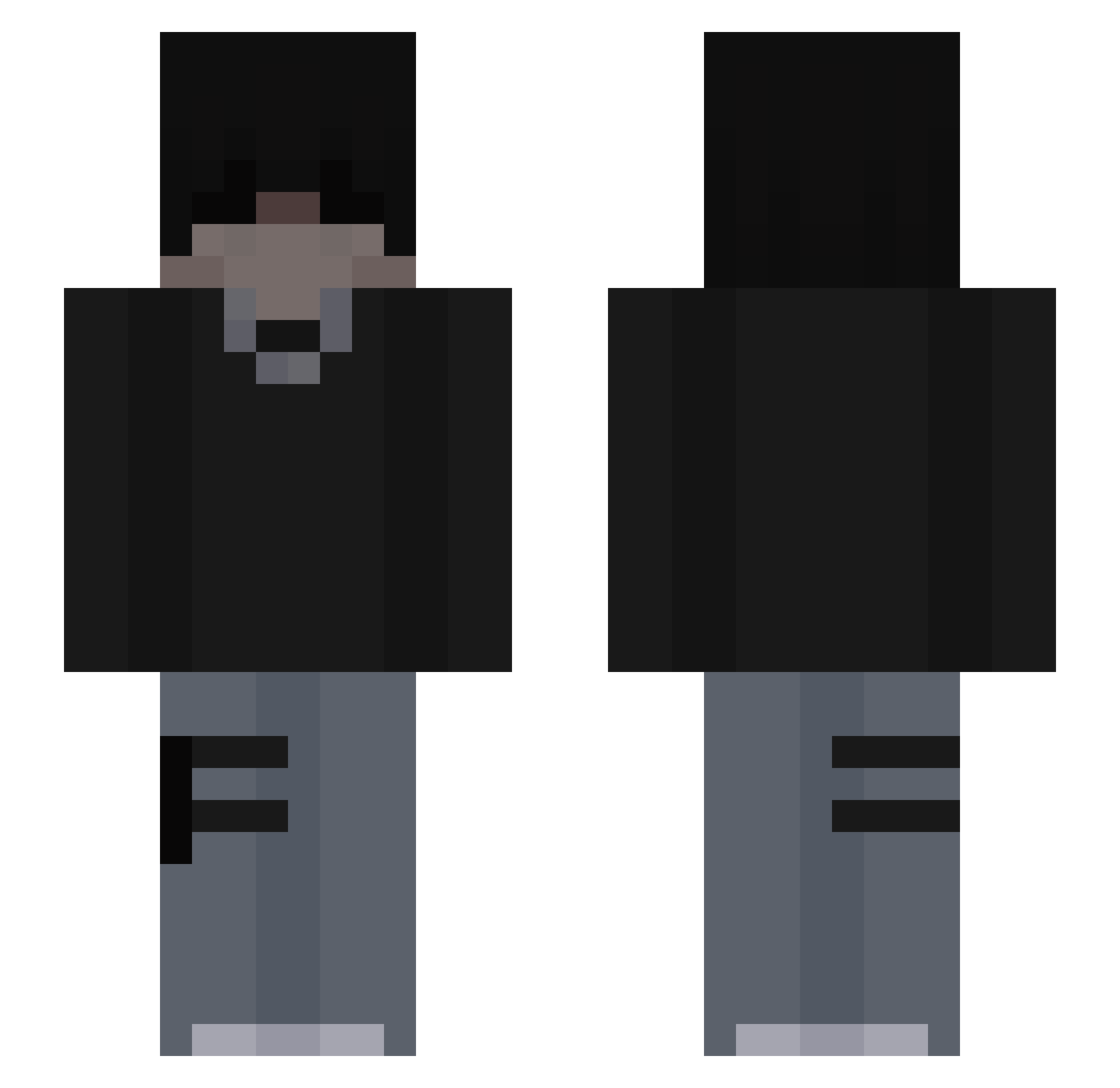 syc2x Minecraft skin, front and back view