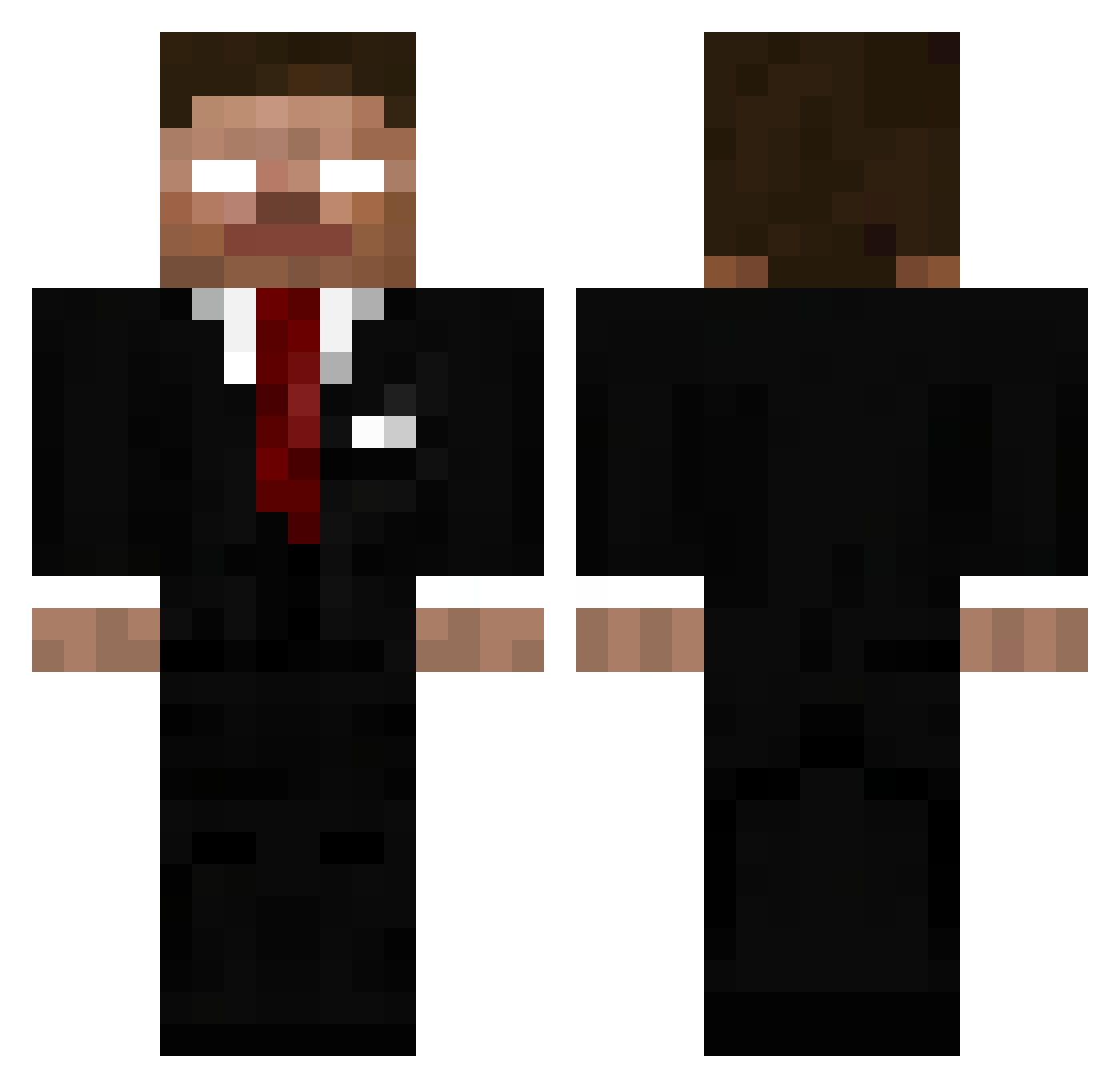 undefinedd Minecraft skin, front and back view