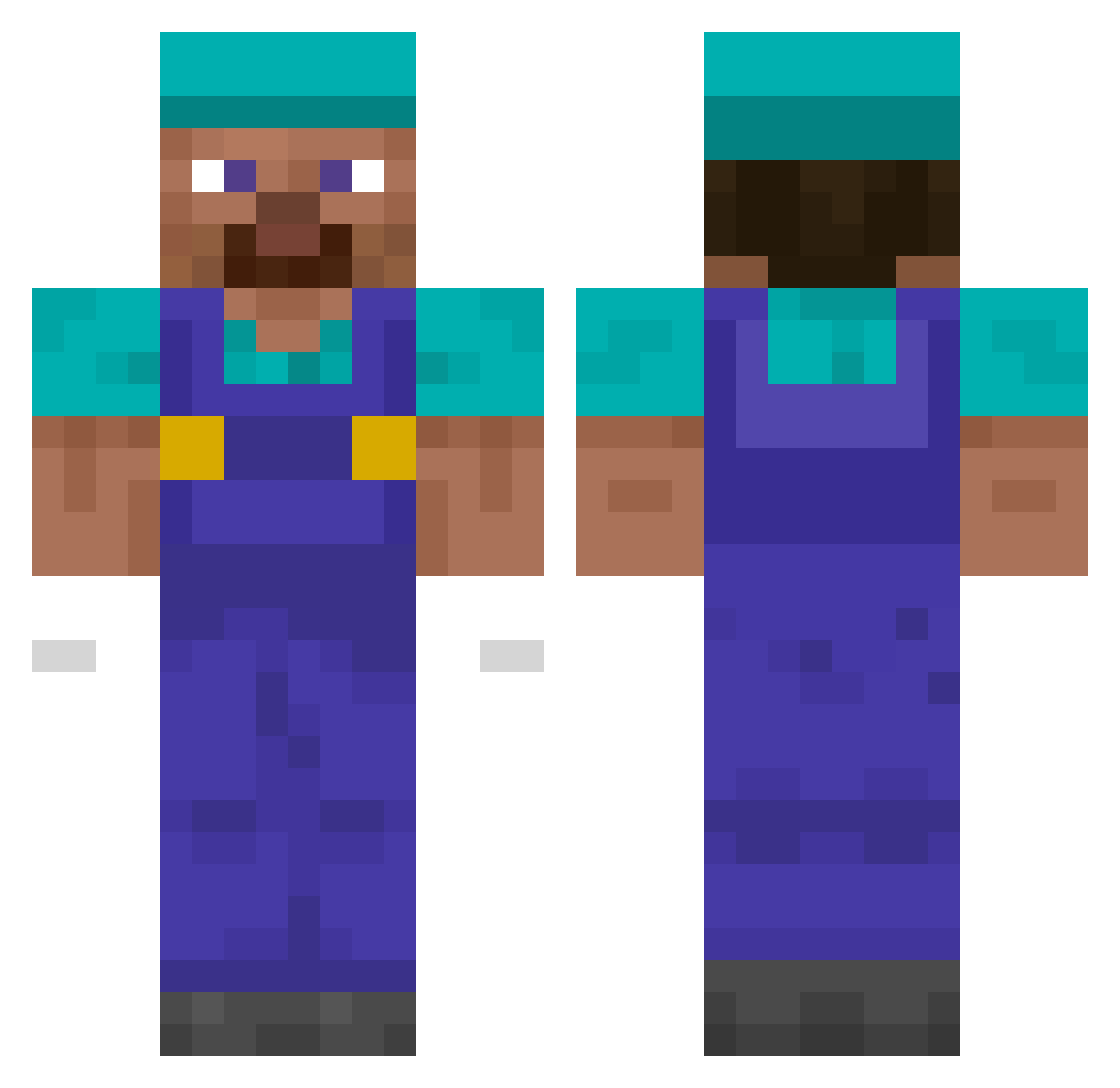CEOofTax Minecraft skin, front and back view