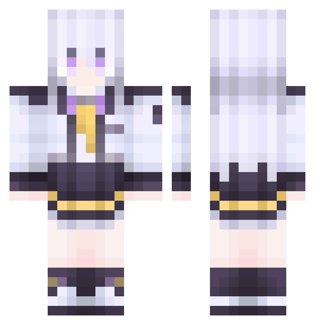 xxx666fgsk Minecraft skin, front and back view