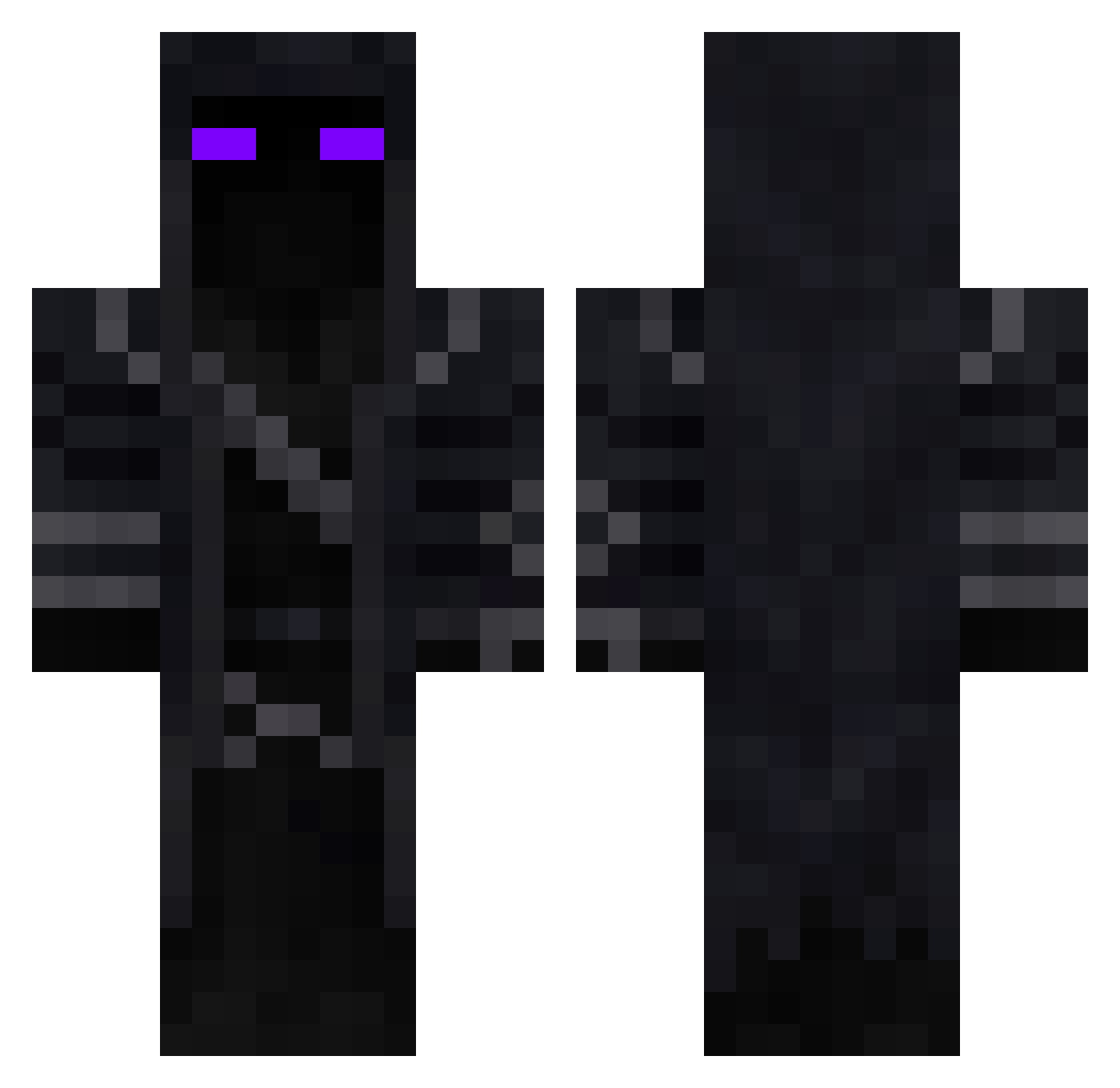 Christa Minecraft skin, front and back view