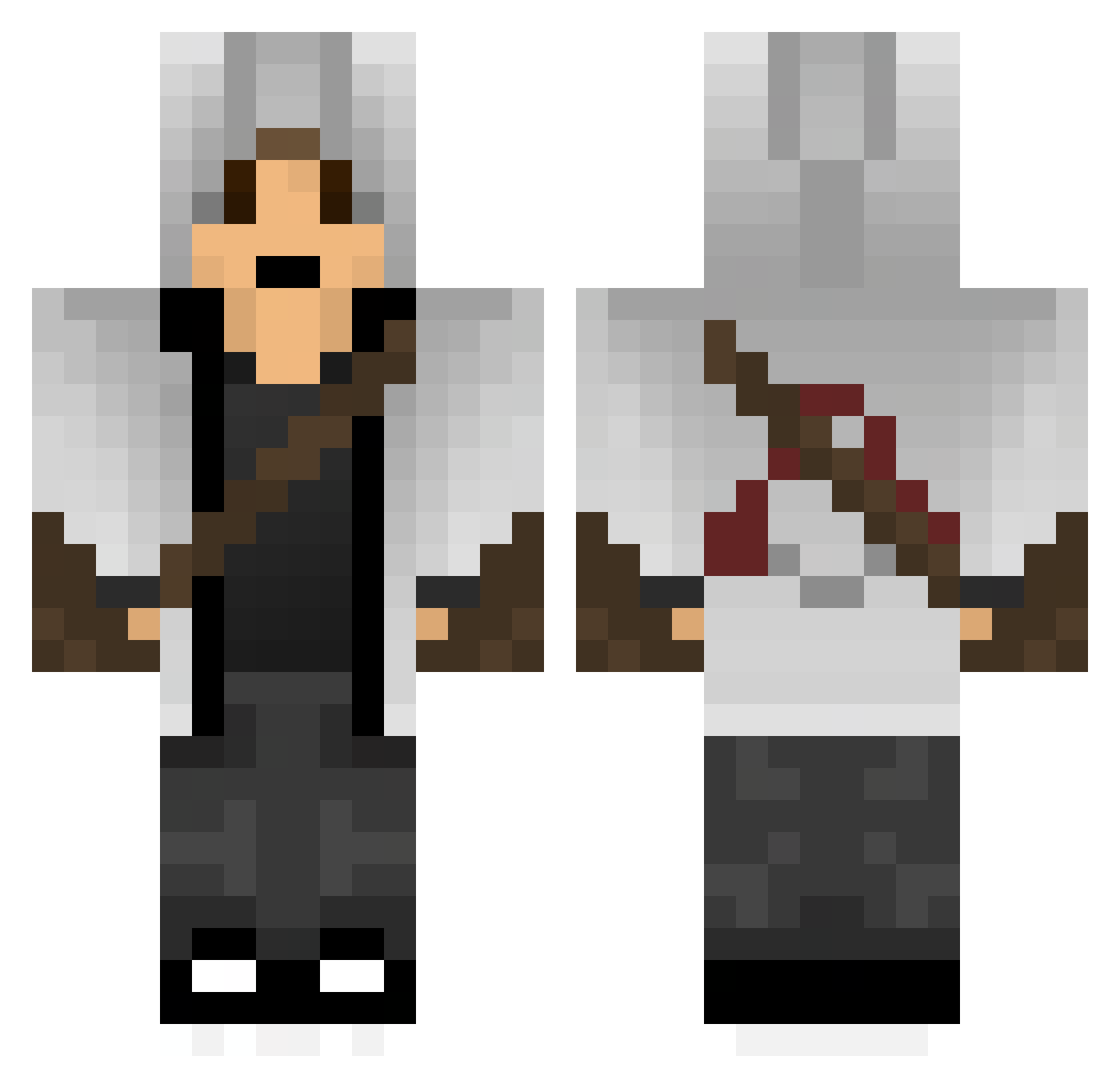 mattnificant Minecraft skin, front and back view