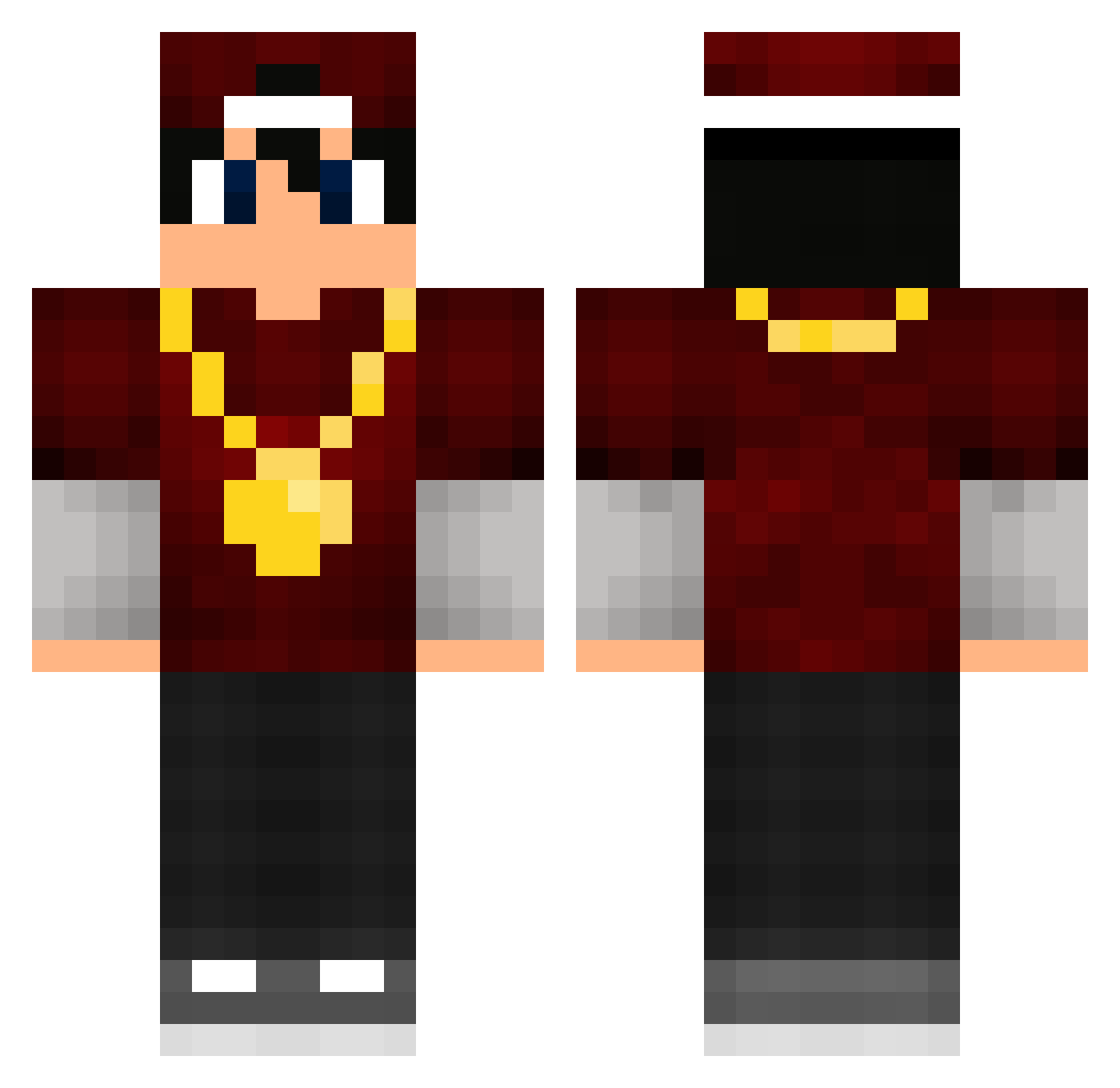 _xXRazerXx_ Minecraft skin, front and back view