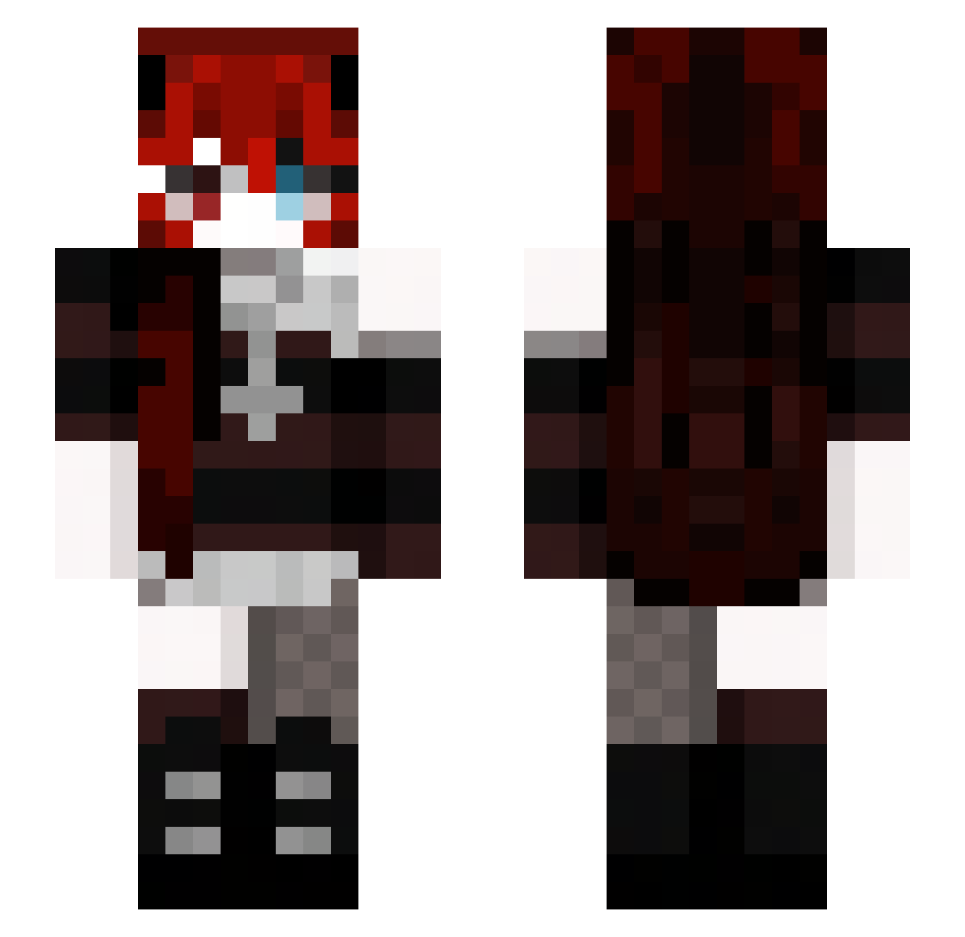 vRav3nn Minecraft skin, front and back view