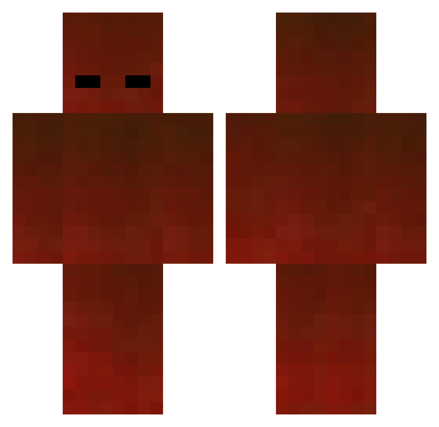 ShroomIsle Minecraft skin, front and back view