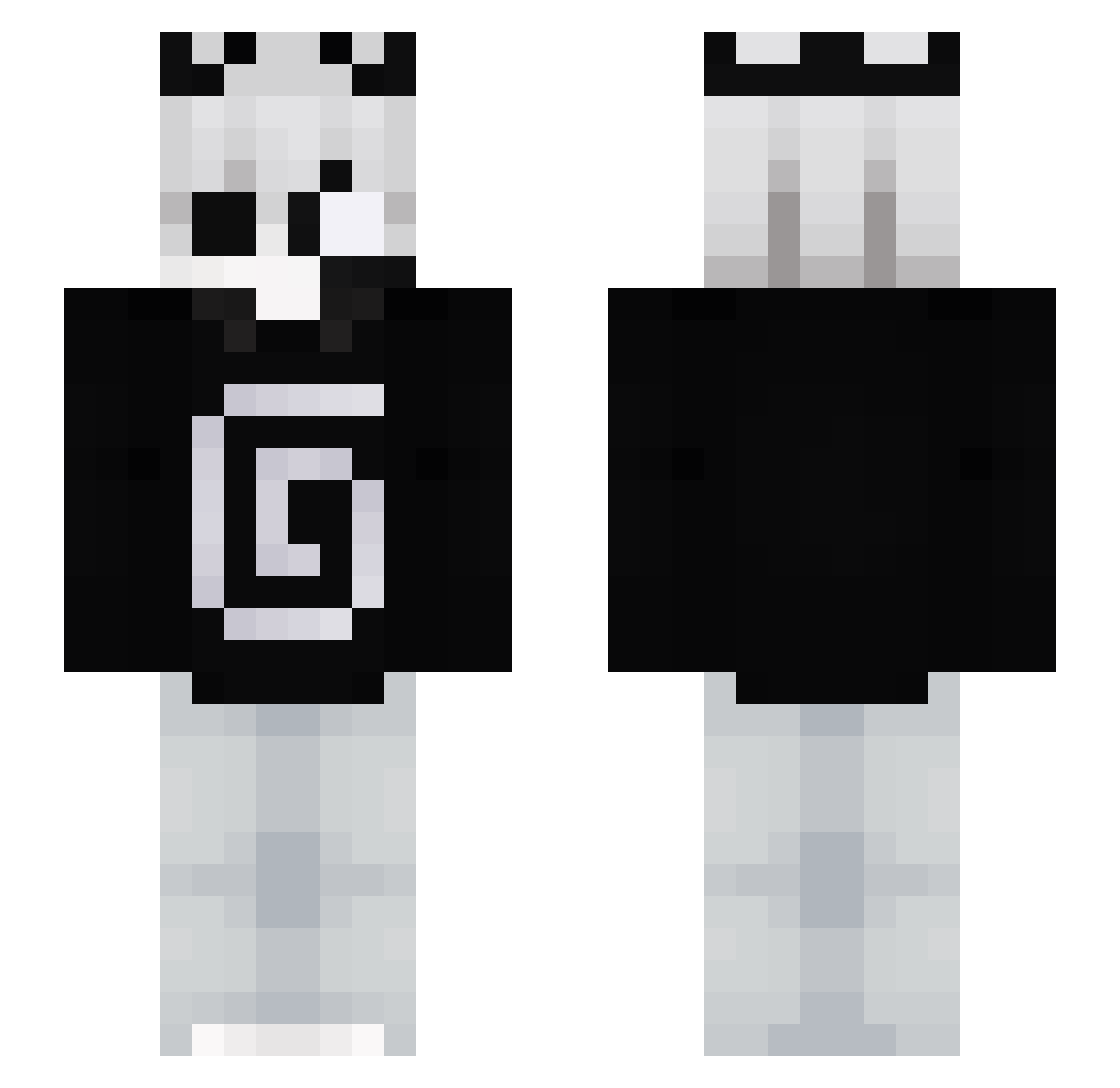 xSpLeeF Minecraft skin, front and back view