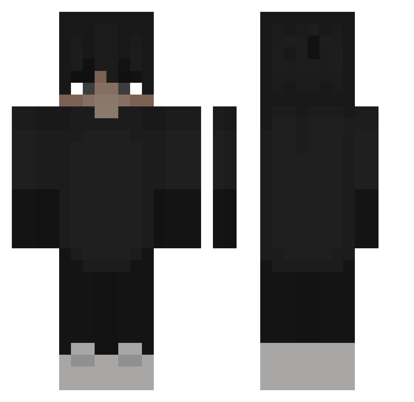 zLxxn Minecraft skin, front and back view
