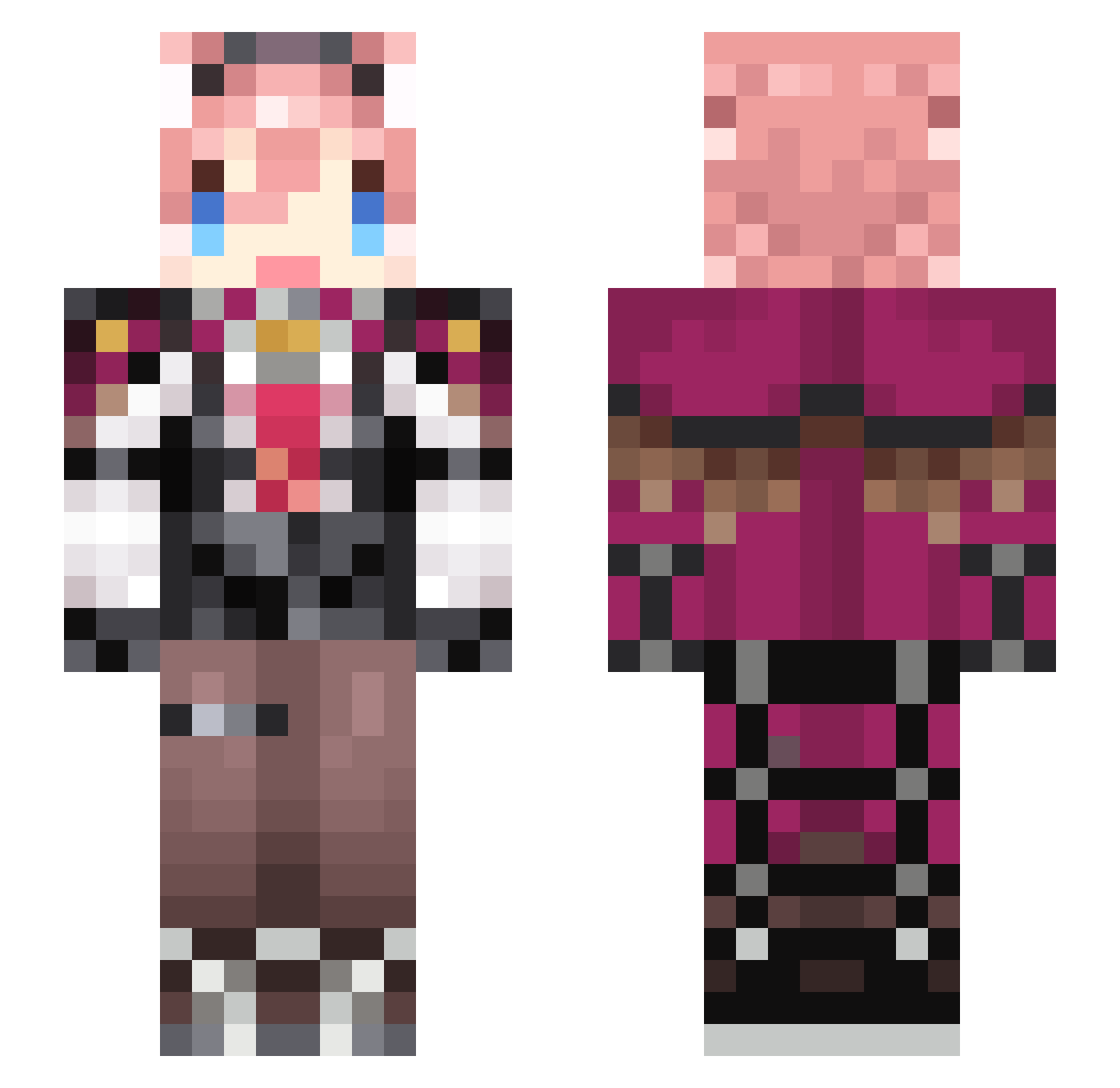 Sylvaril Minecraft skin, front and back view