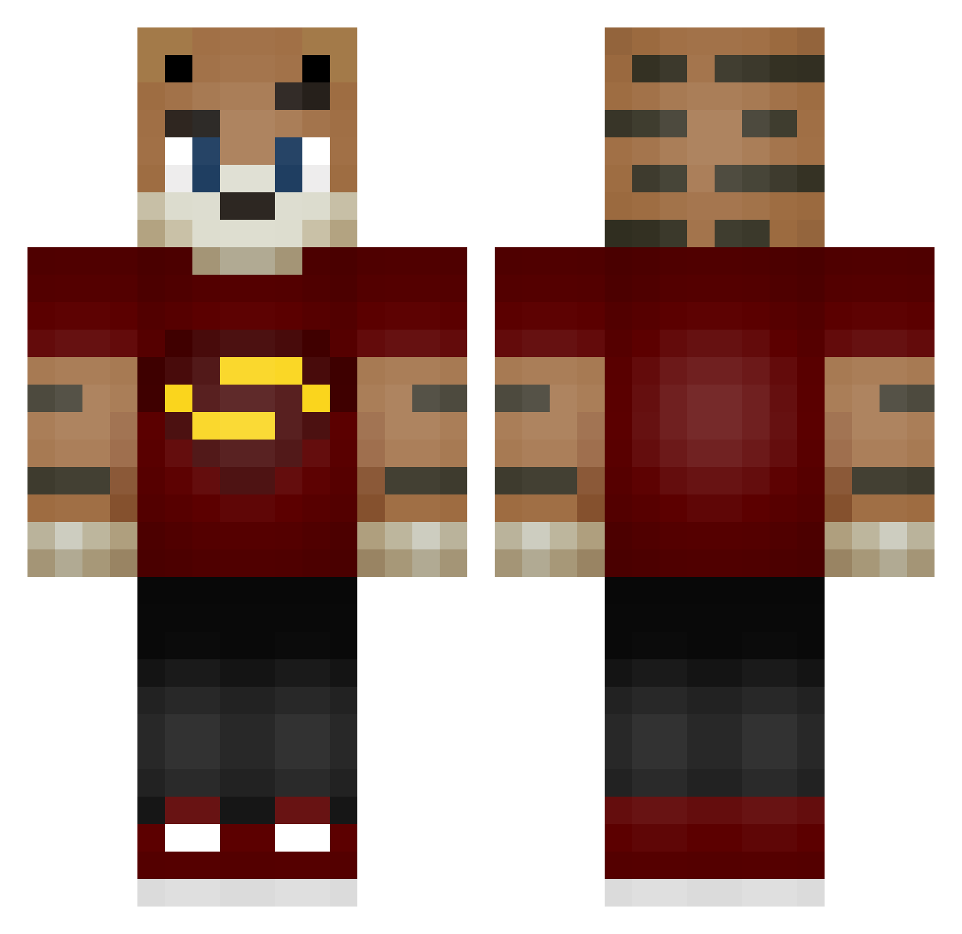 _GandalfMaster_ Minecraft skin, front and back view