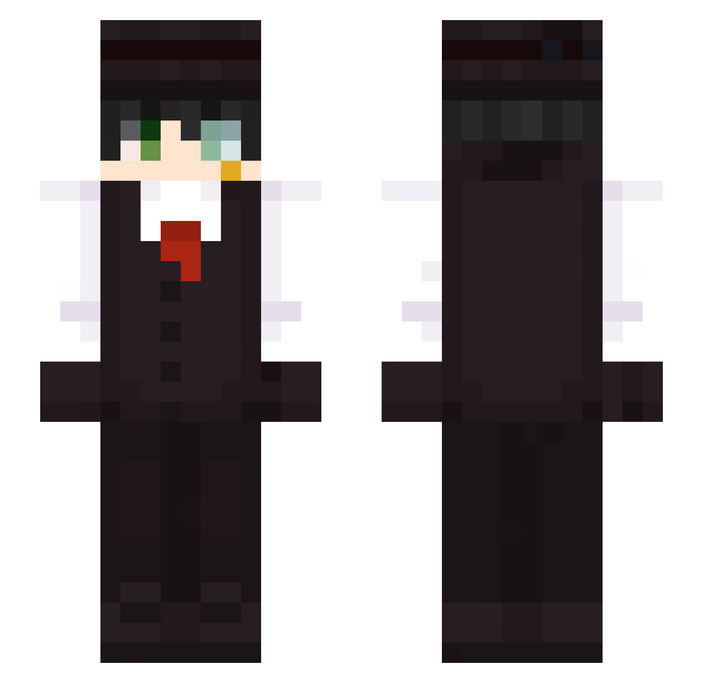 DRDanone Minecraft skin, front and back view