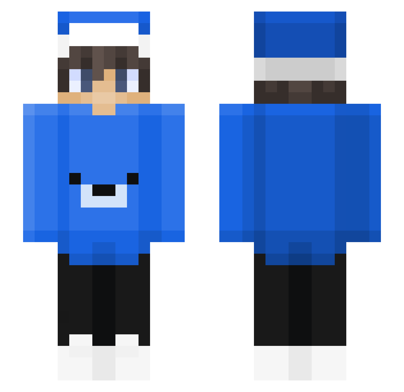 Glili3 Minecraft skin, front and back view