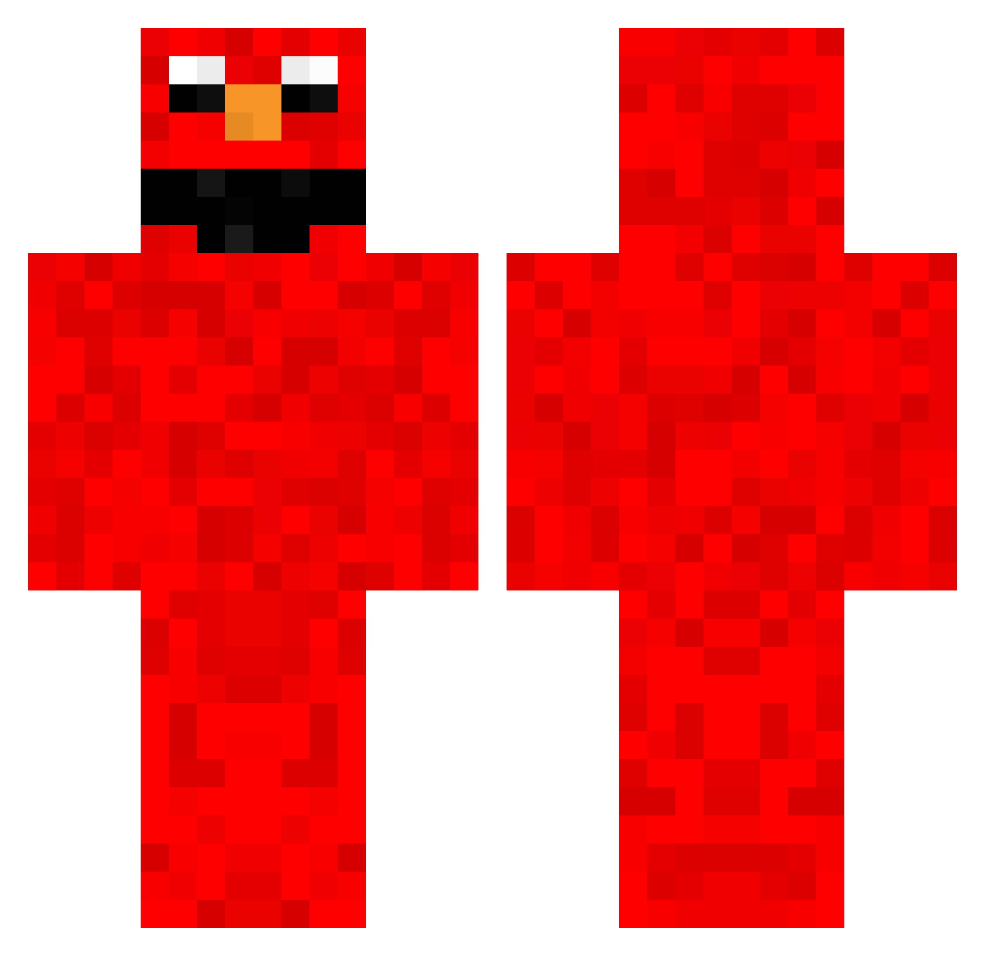 allotriophagy Minecraft skin, front and back view