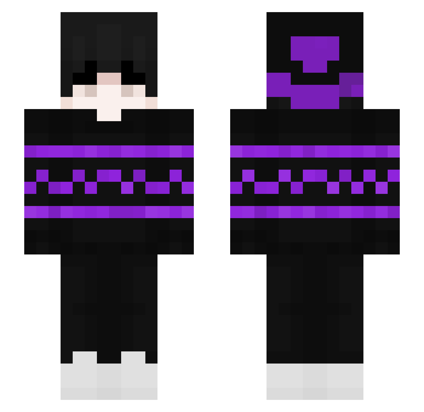 welpxx Minecraft skin, front and back view