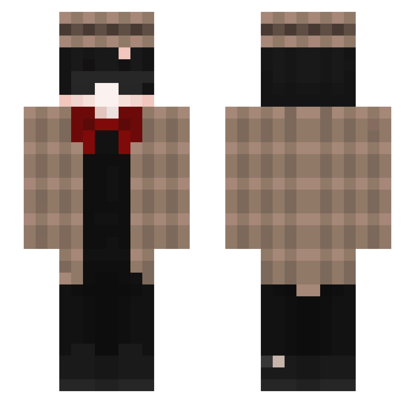 youthclose Minecraft skin, front and back view