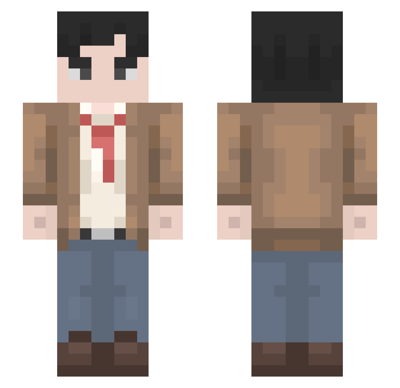 Sian122 Minecraft skin, front and back view