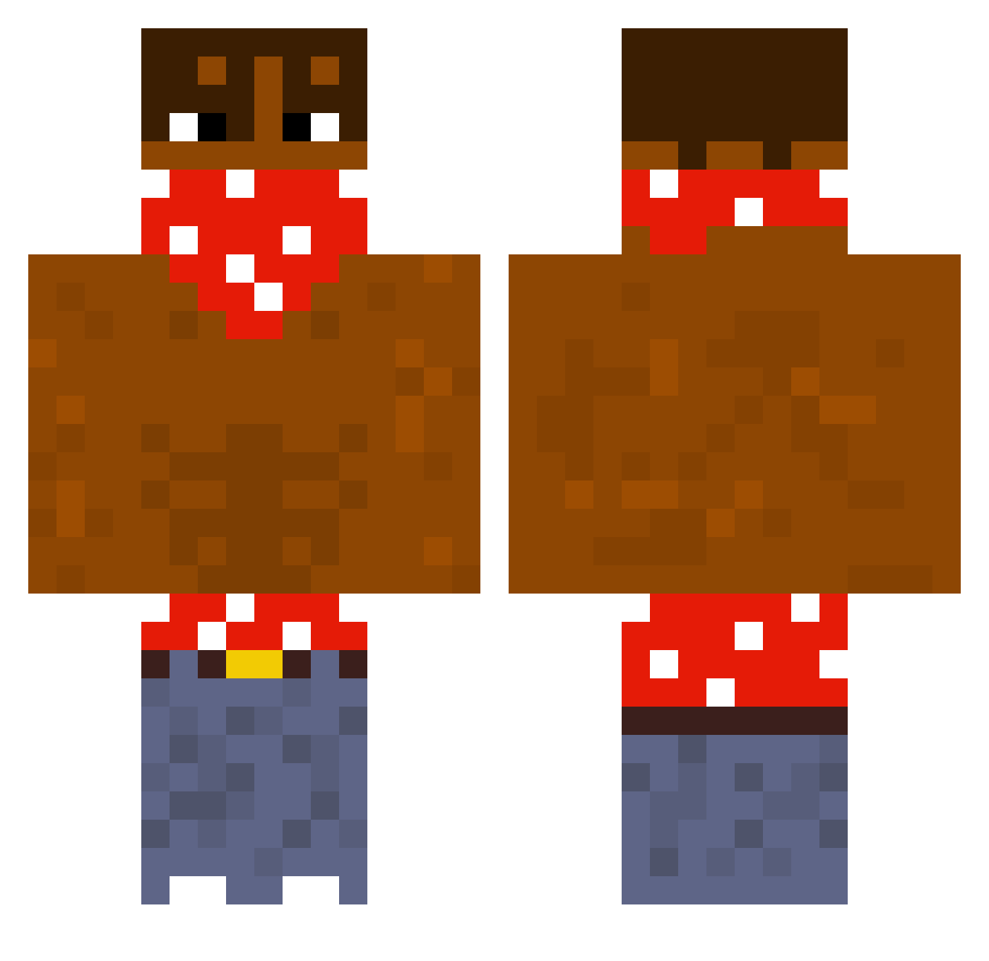 Spl1ff_ Minecraft skin, front and back view