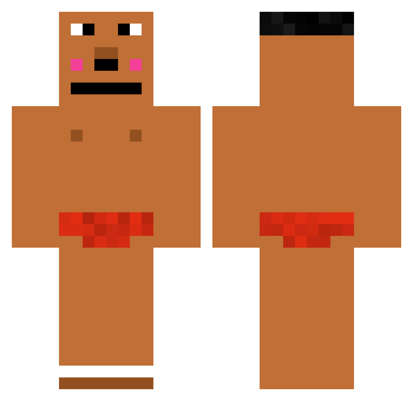 strbyL Minecraft skin, front and back view
