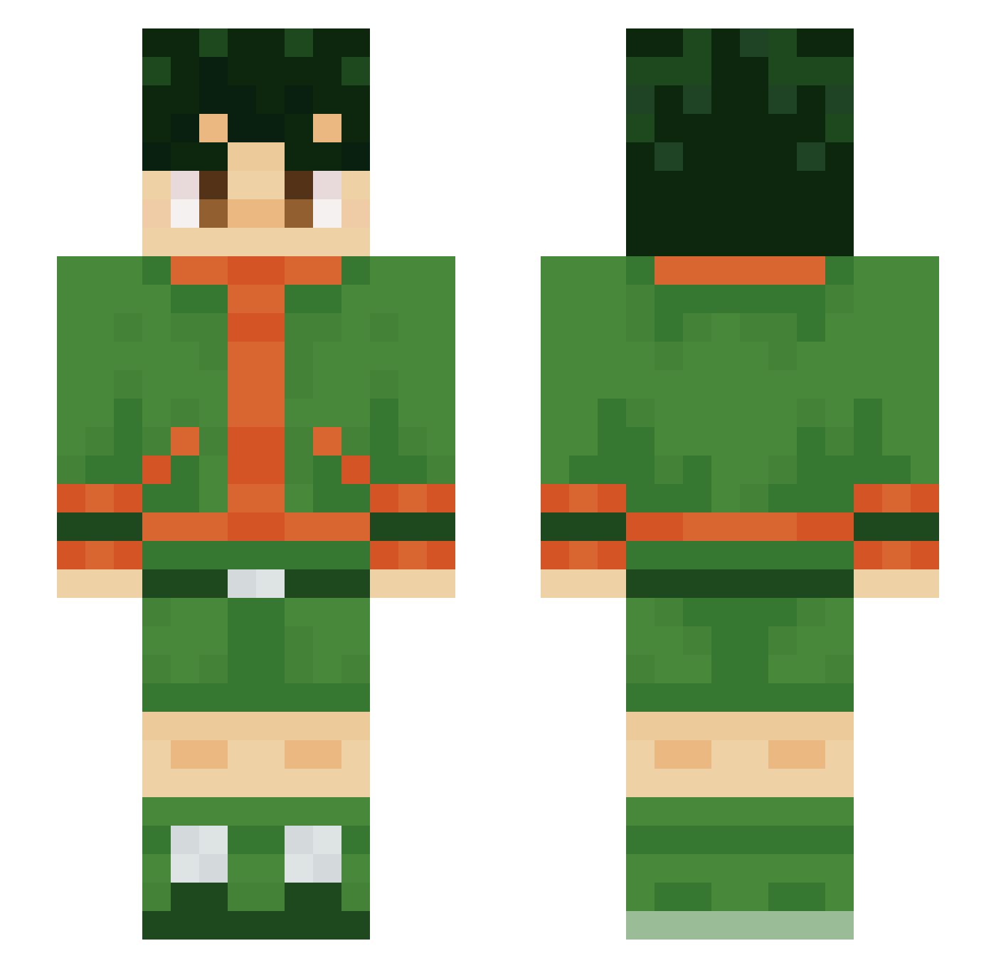 BallPouch123 Minecraft skin, front and back view