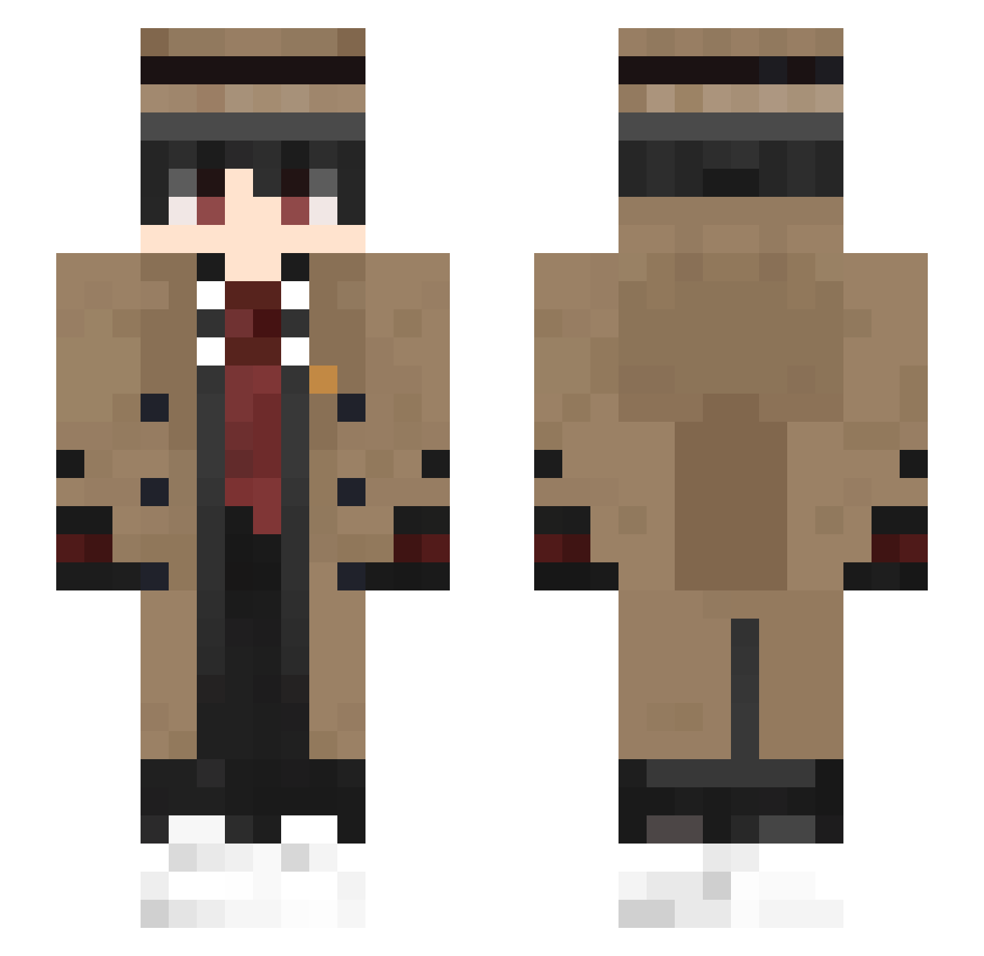 audwkr7 Minecraft skin, front and back view