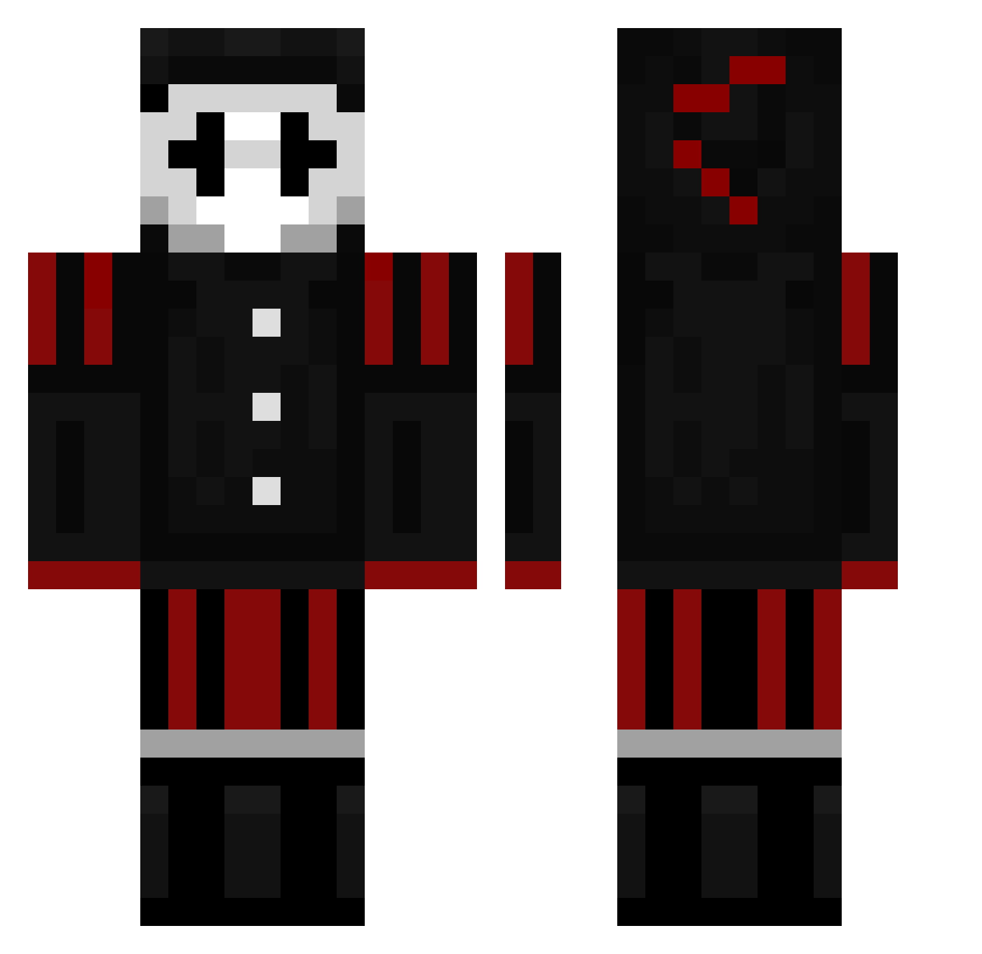 POTYYYYY Minecraft skin, front and back view