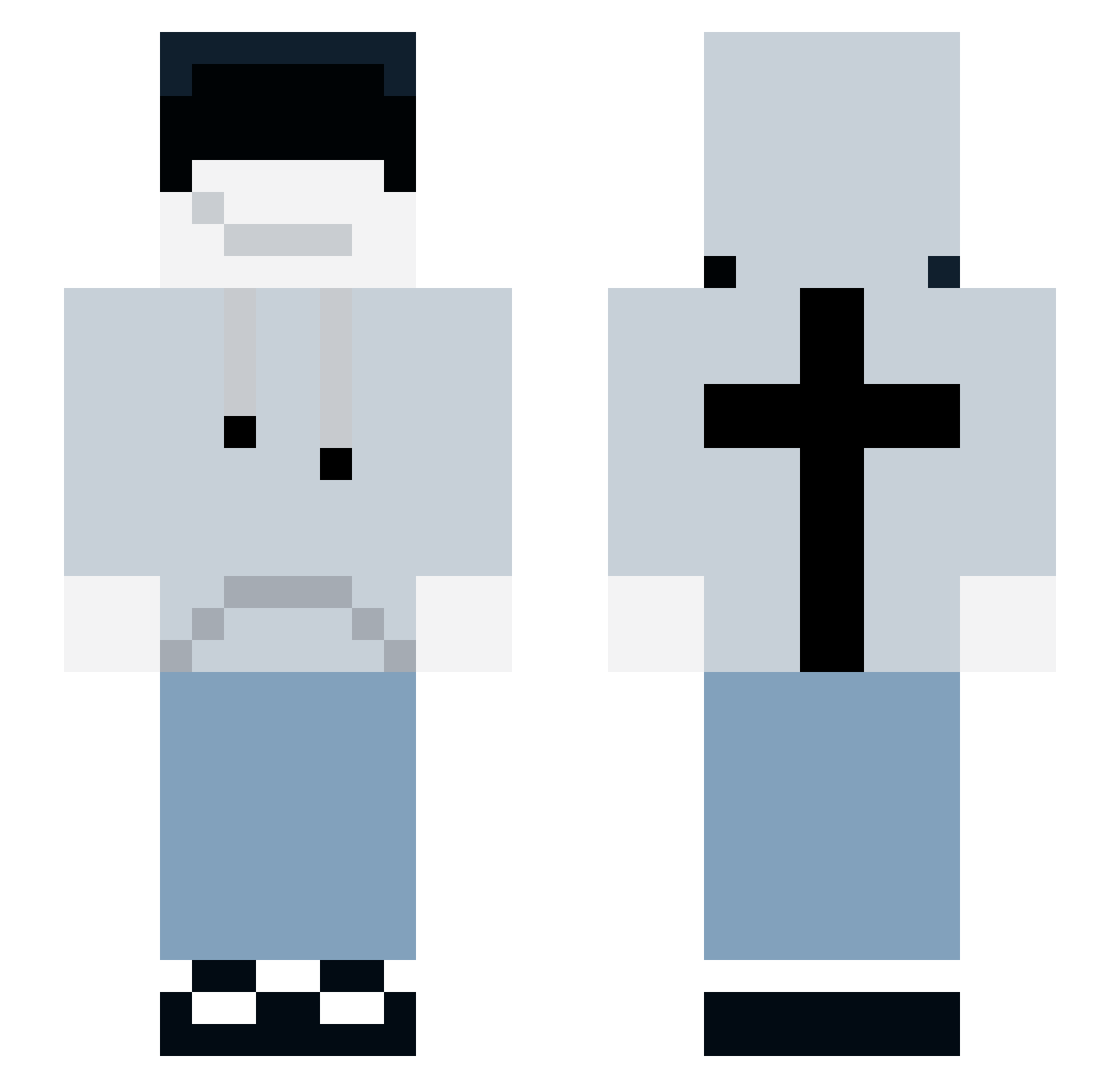 CableSummers Minecraft skin, front and back view