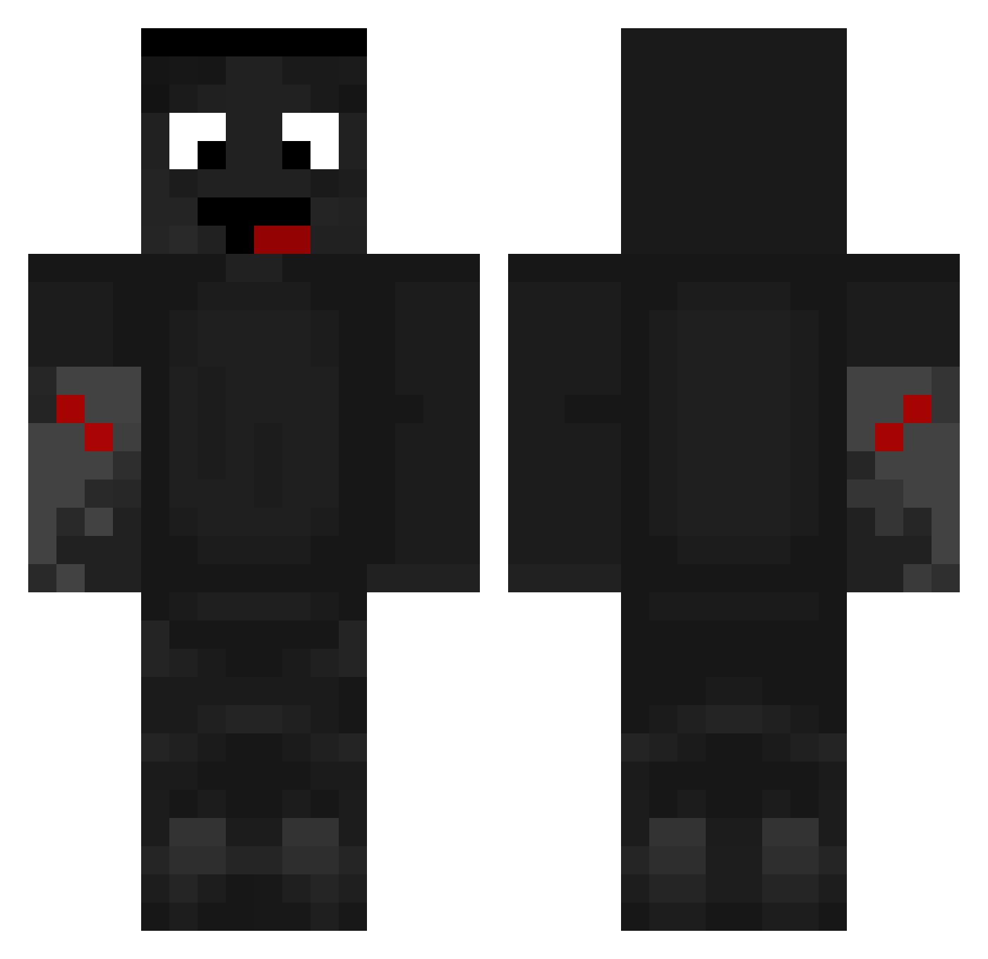 top1africa Minecraft skin, front and back view