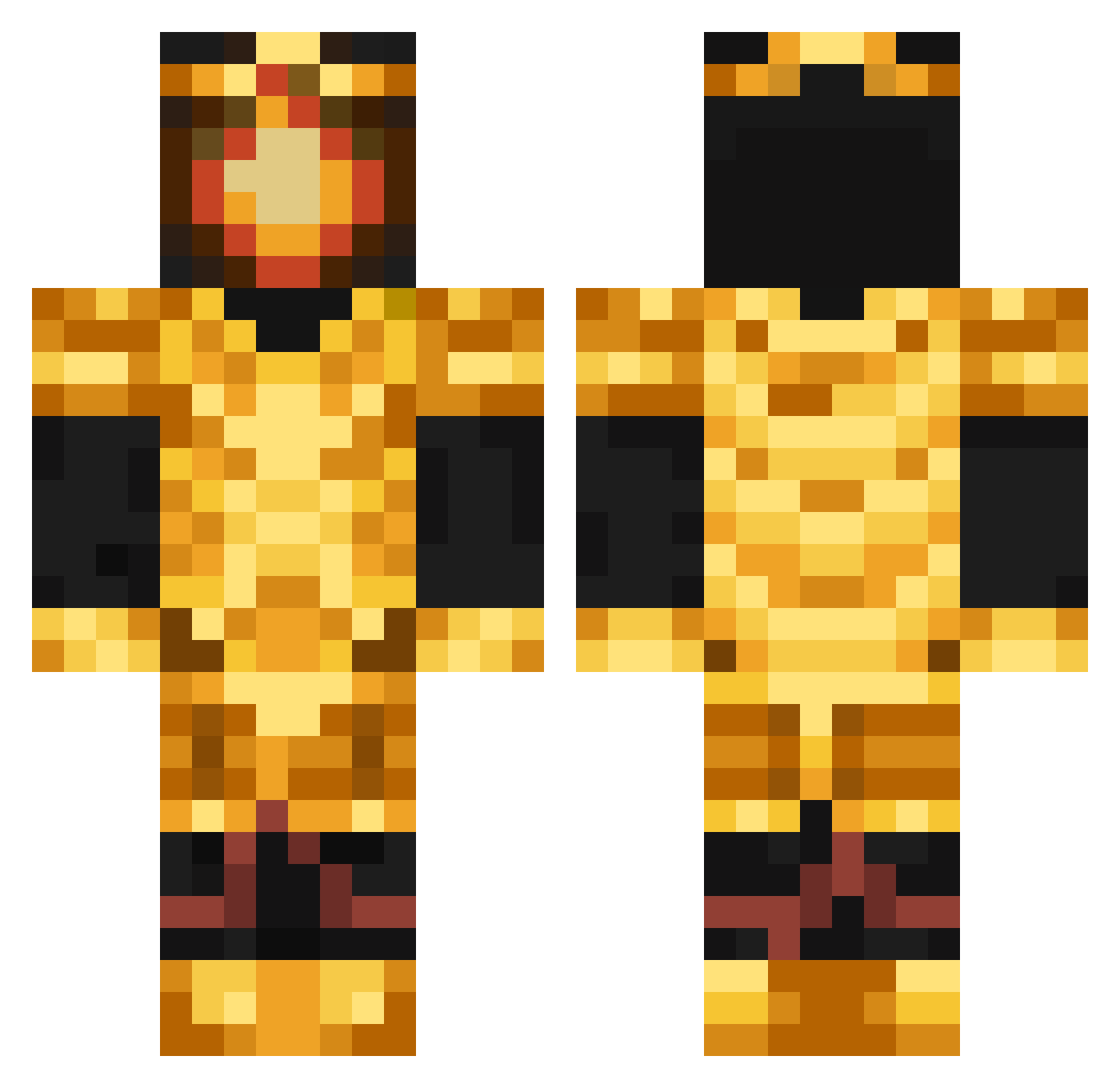 EchoKnight_ Minecraft skin, front and back view