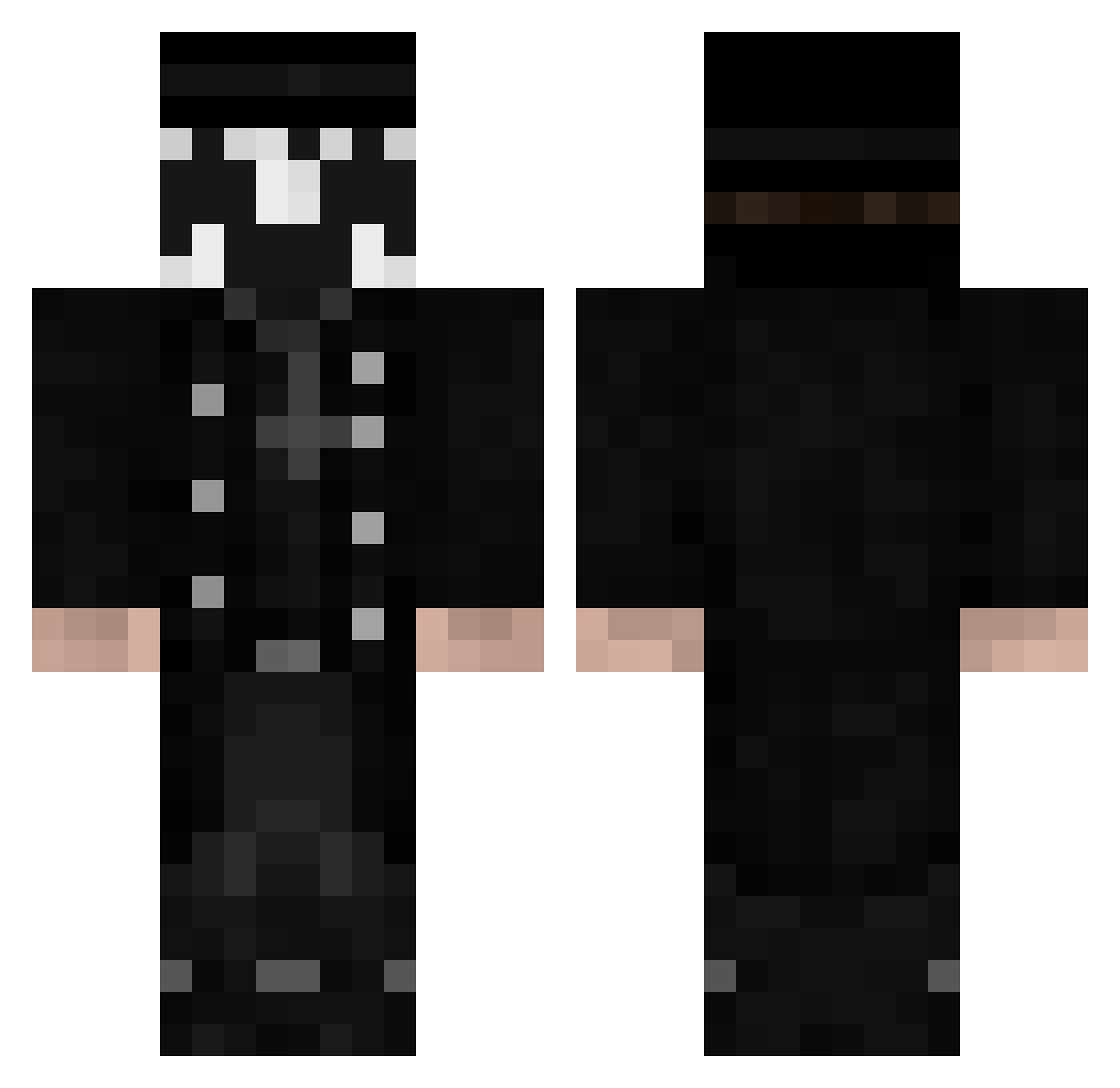 Manolis Minecraft skin, front and back view