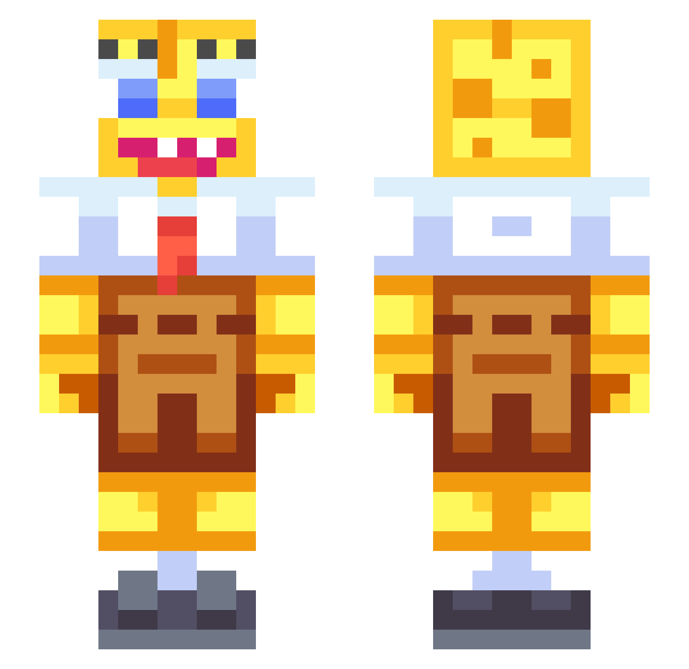 spicyletuce Minecraft skin, front and back view
