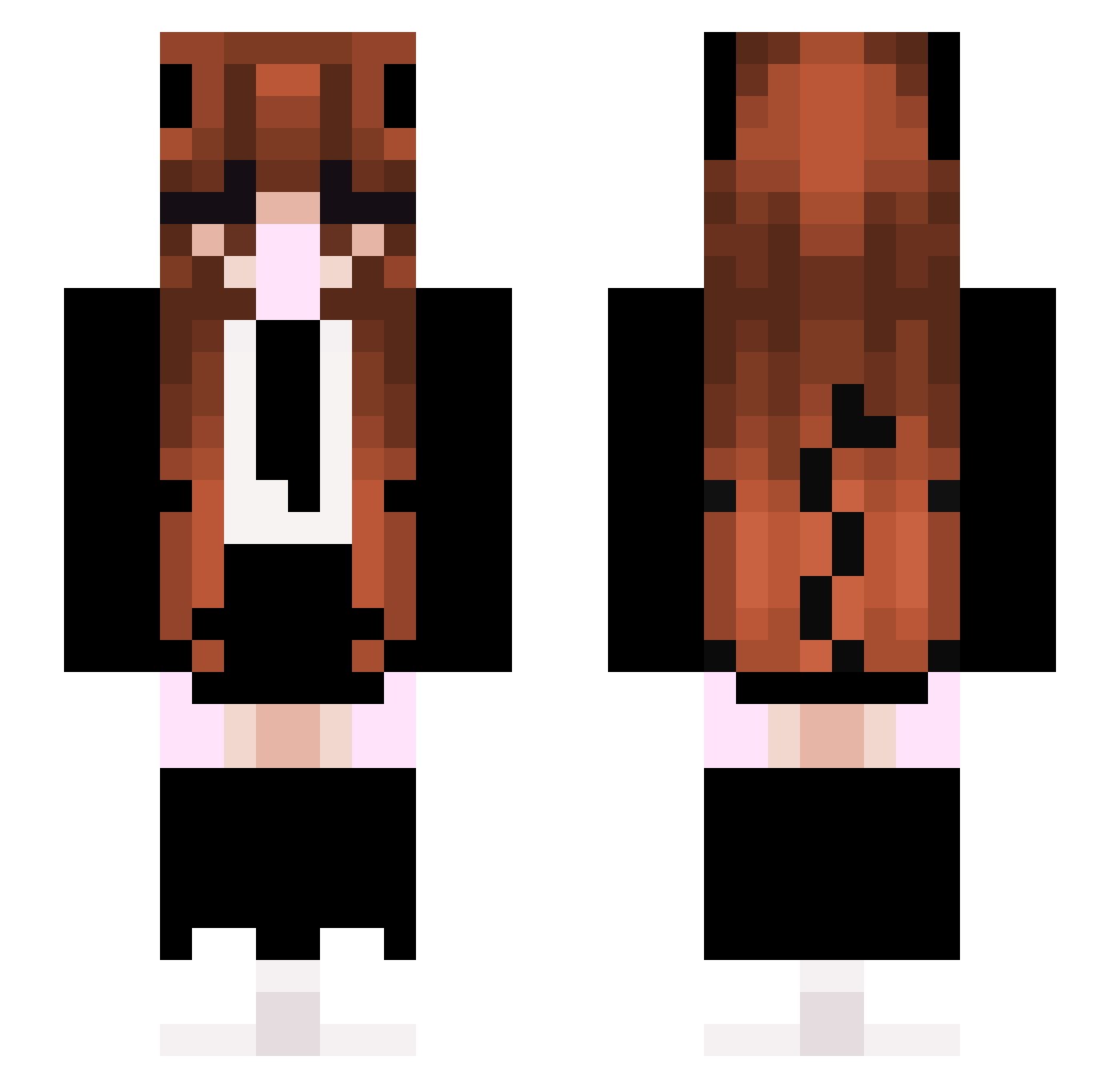 siri_girl Minecraft skin, front and back view