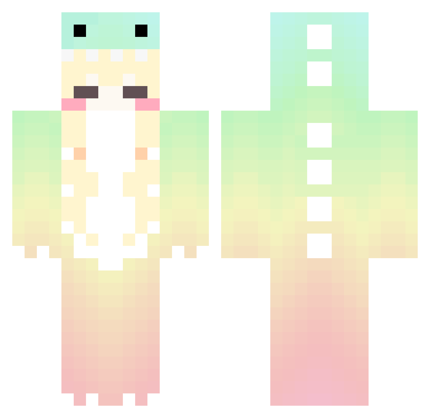 RaspyMedal23256 Minecraft skin, front and back view
