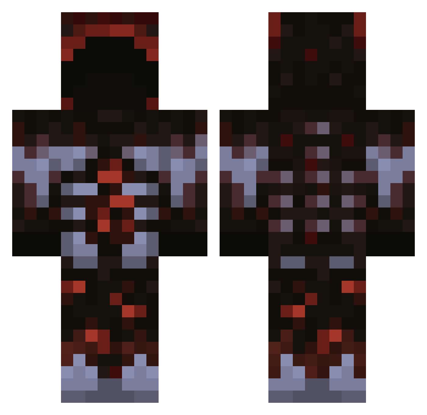 NaeRyda Minecraft skin, front and back view