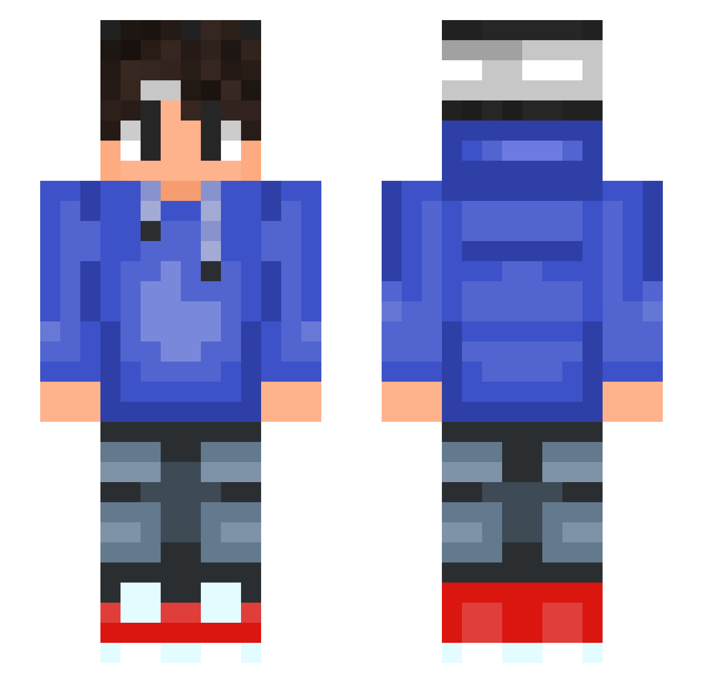 habitatPH Minecraft skin, front and back view