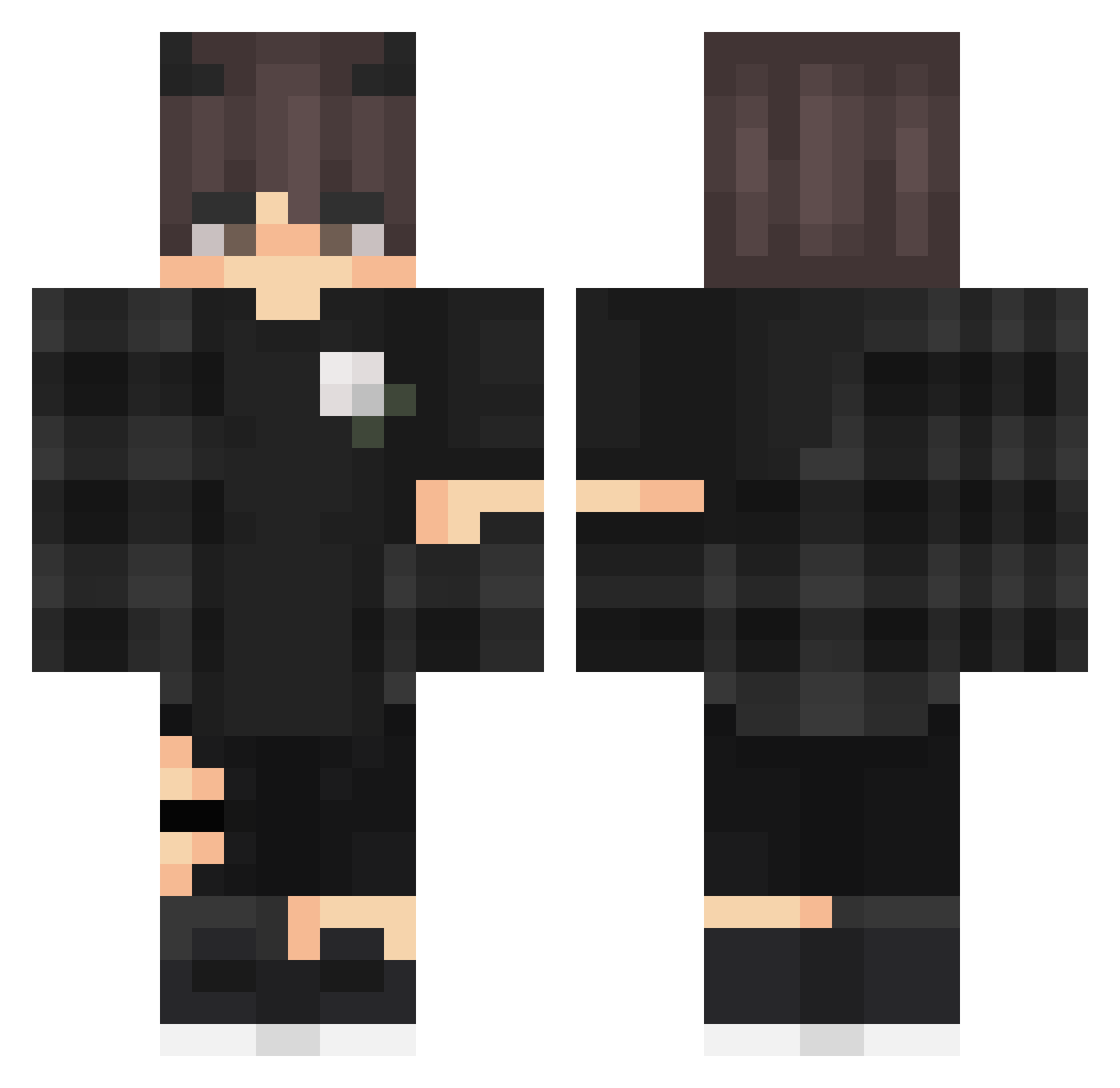 0ReaperX0 Minecraft skin, front and back view