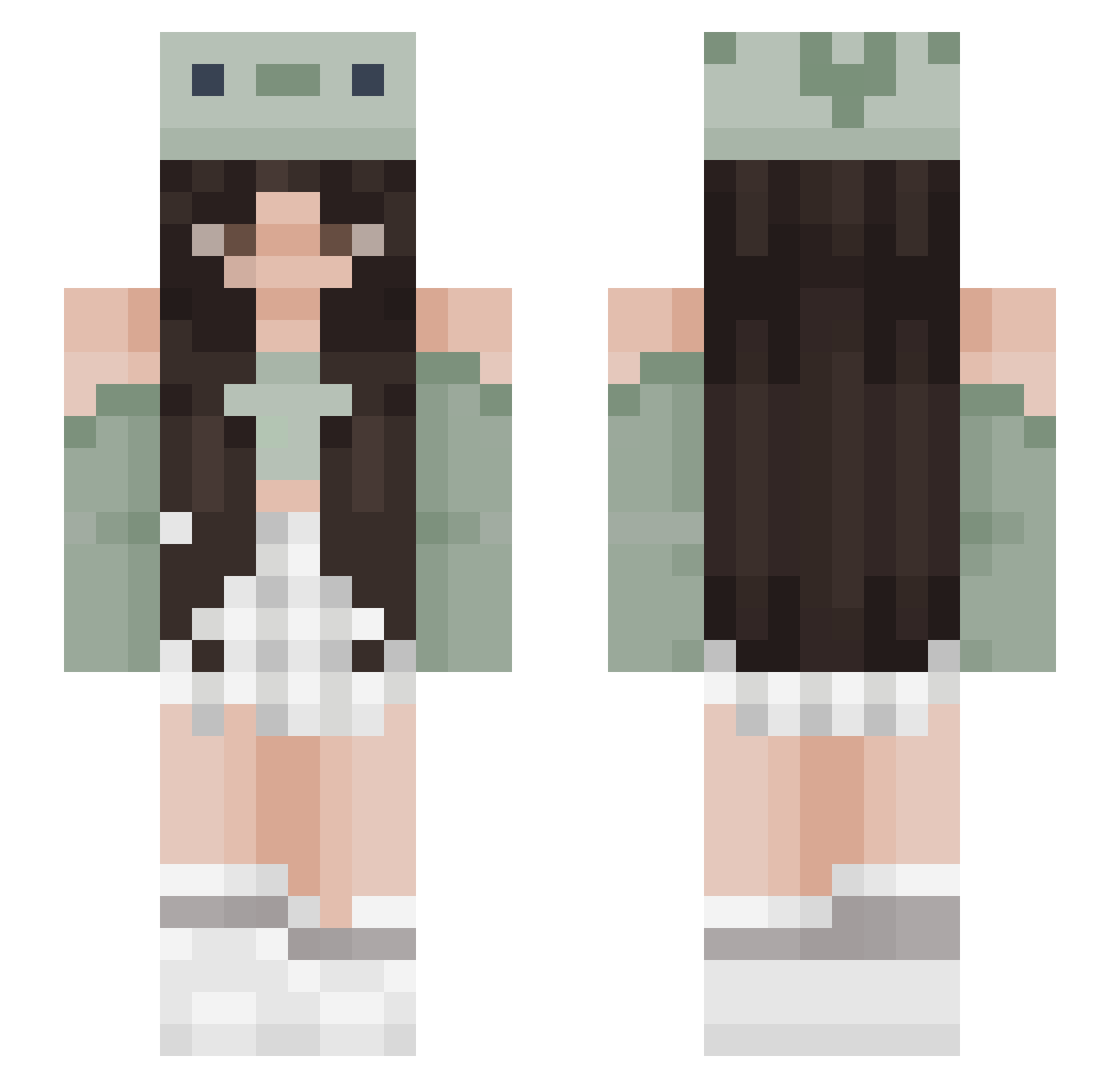 hannahbear88 Minecraft skin, front and back view