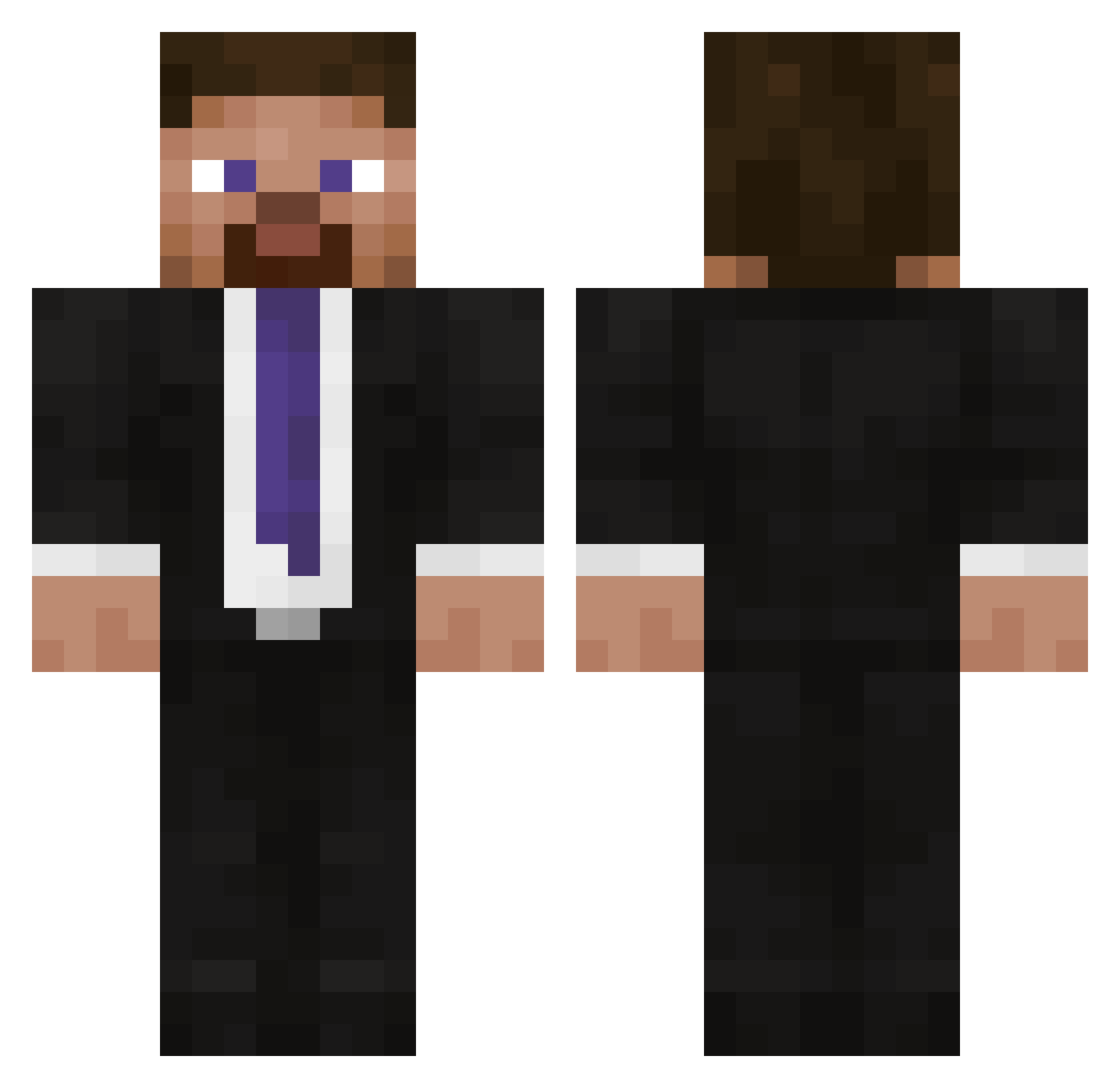 Sermonic Minecraft skin, front and back view
