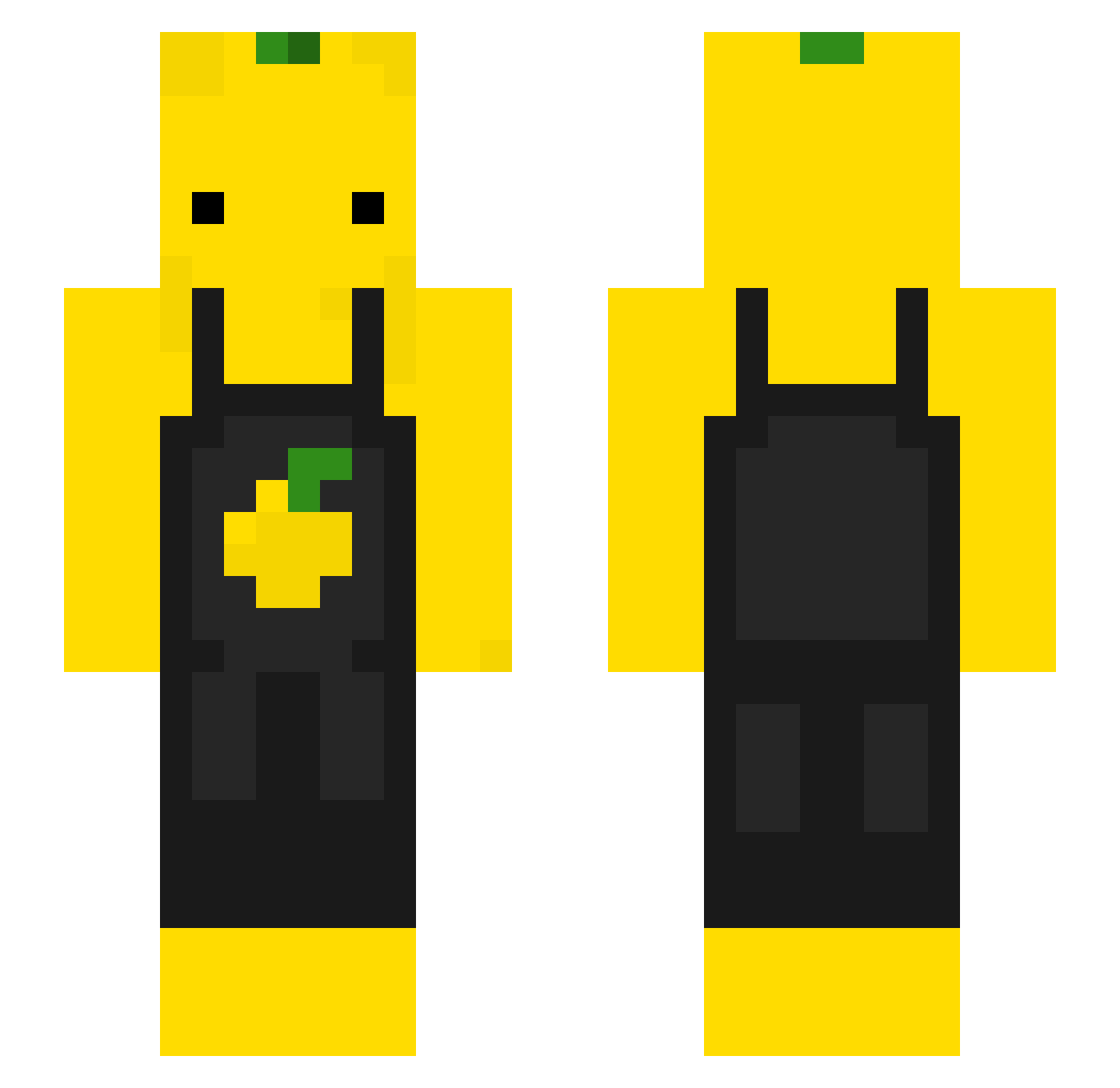 LetMeChaseYou Minecraft skin, front and back view