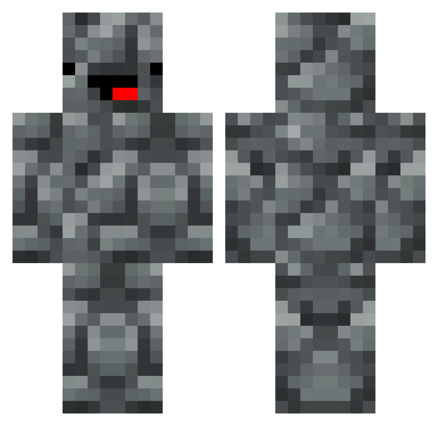 Flus Minecraft skin, front and back view