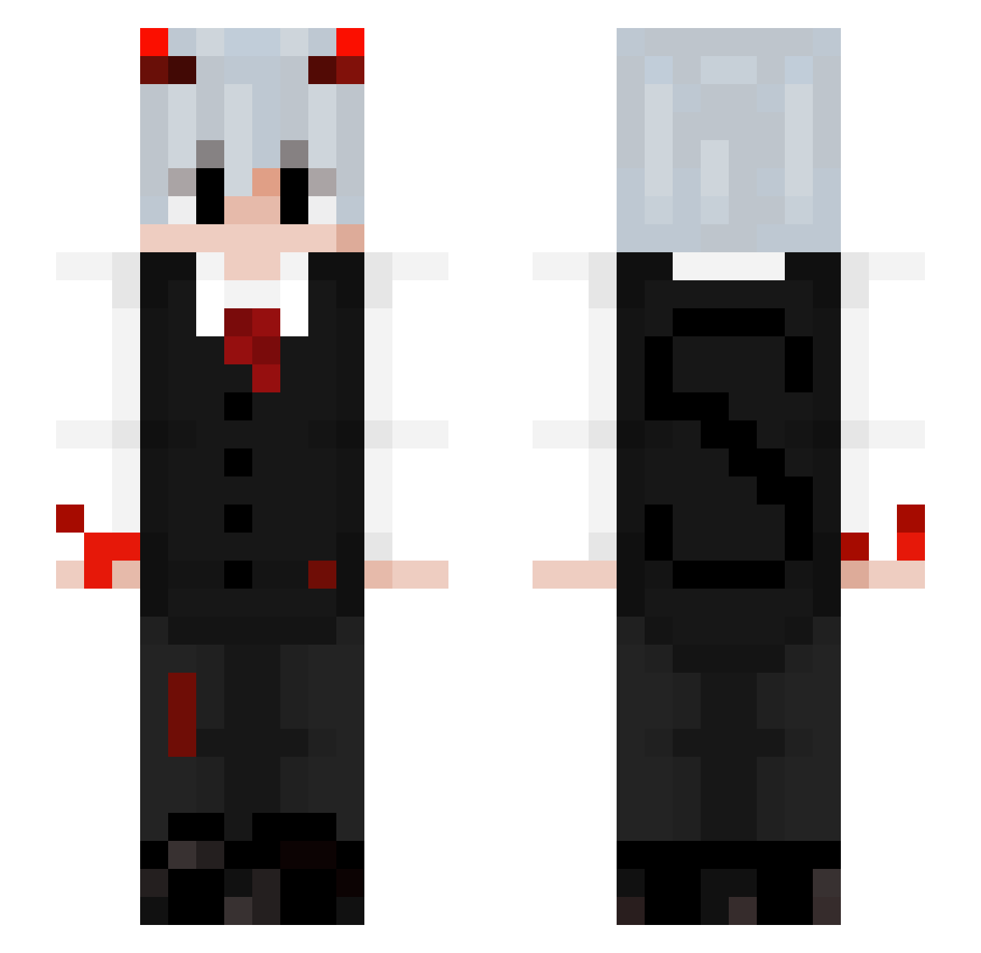 Syman2 Minecraft skin, front and back view