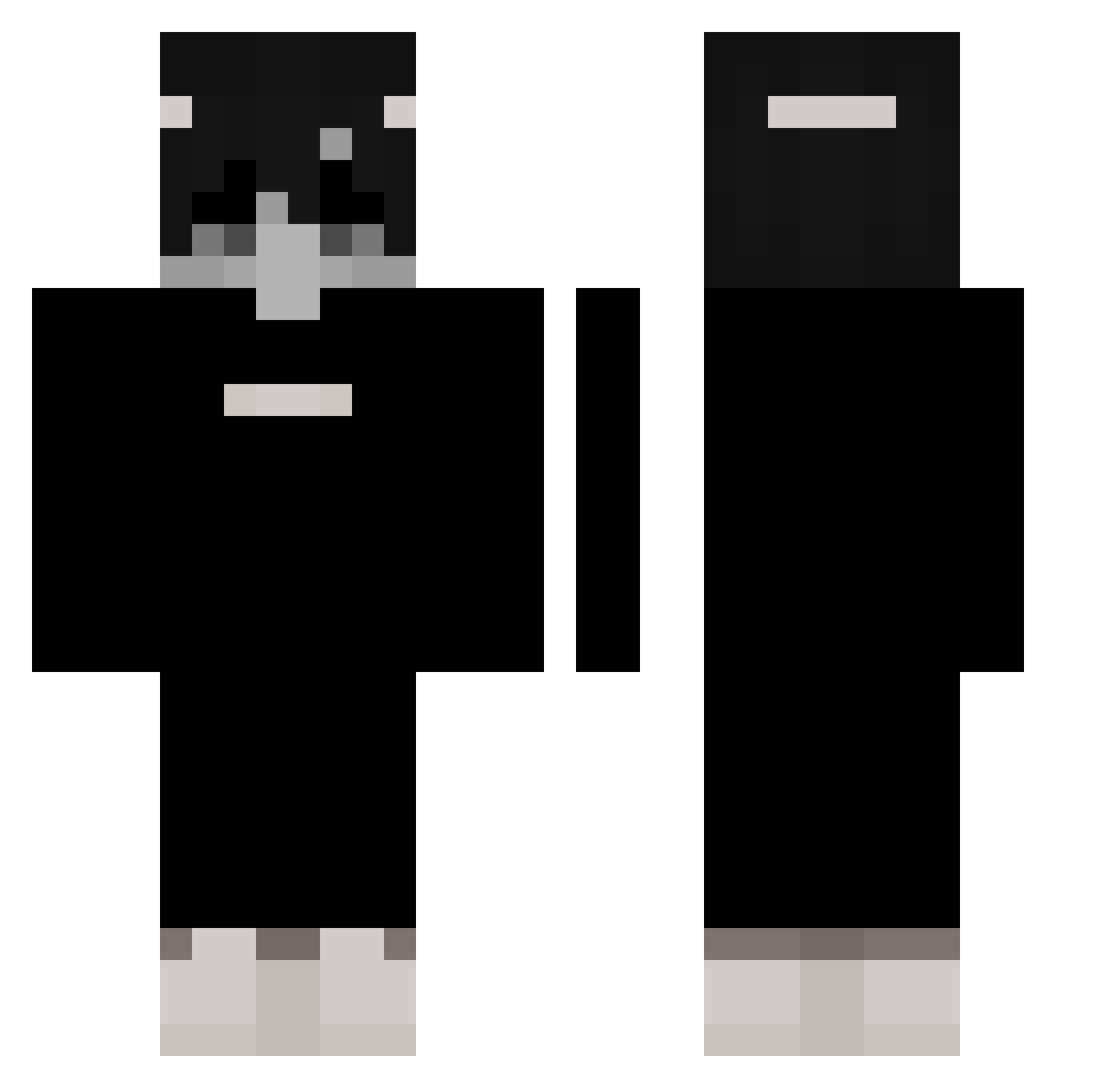 Shodex Minecraft skin, front and back view