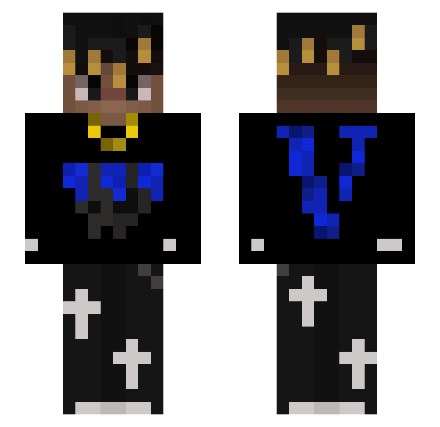 korezu Minecraft skin, front and back view