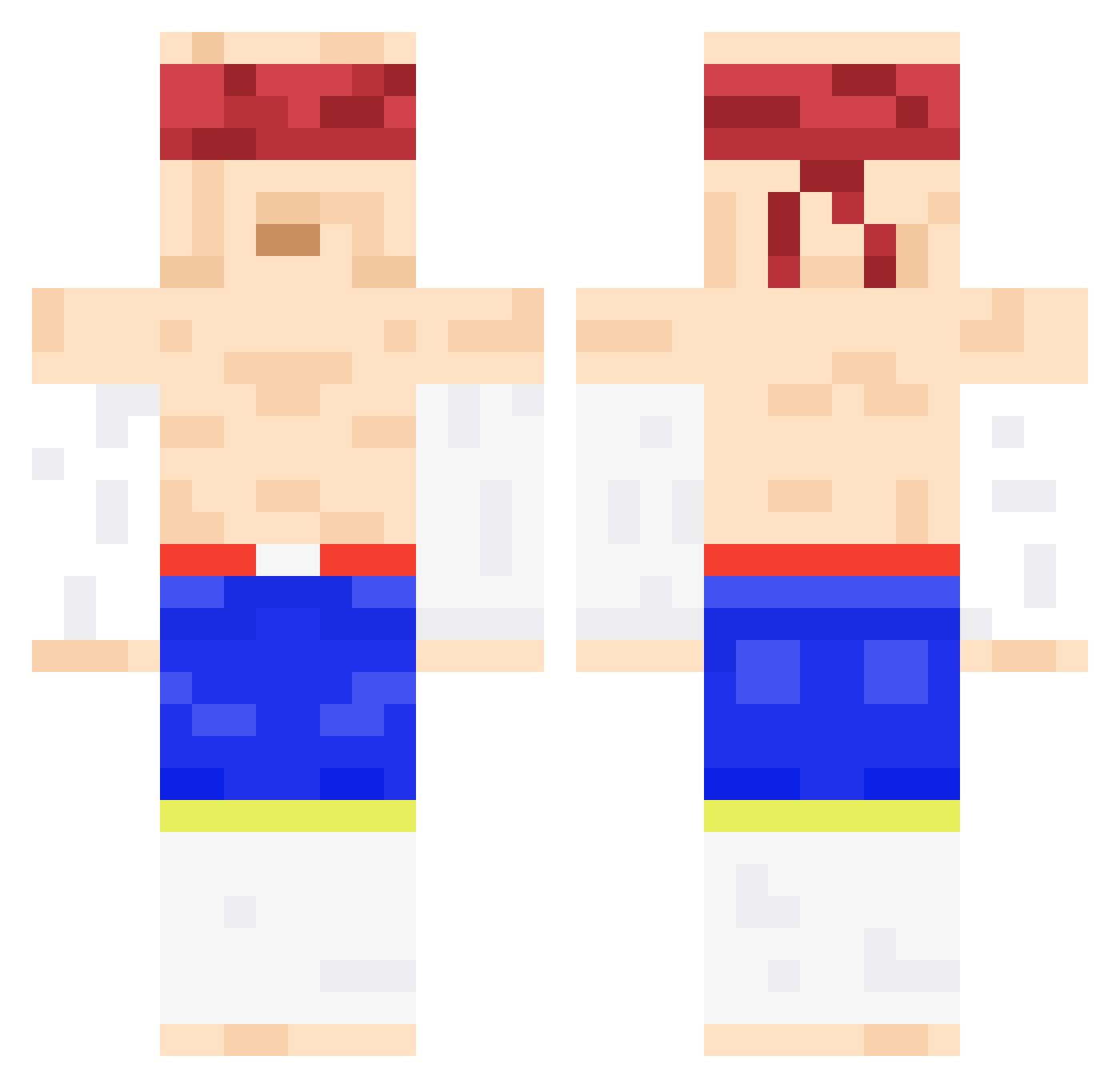 Rubchinskiyaa Minecraft skin, front and back view