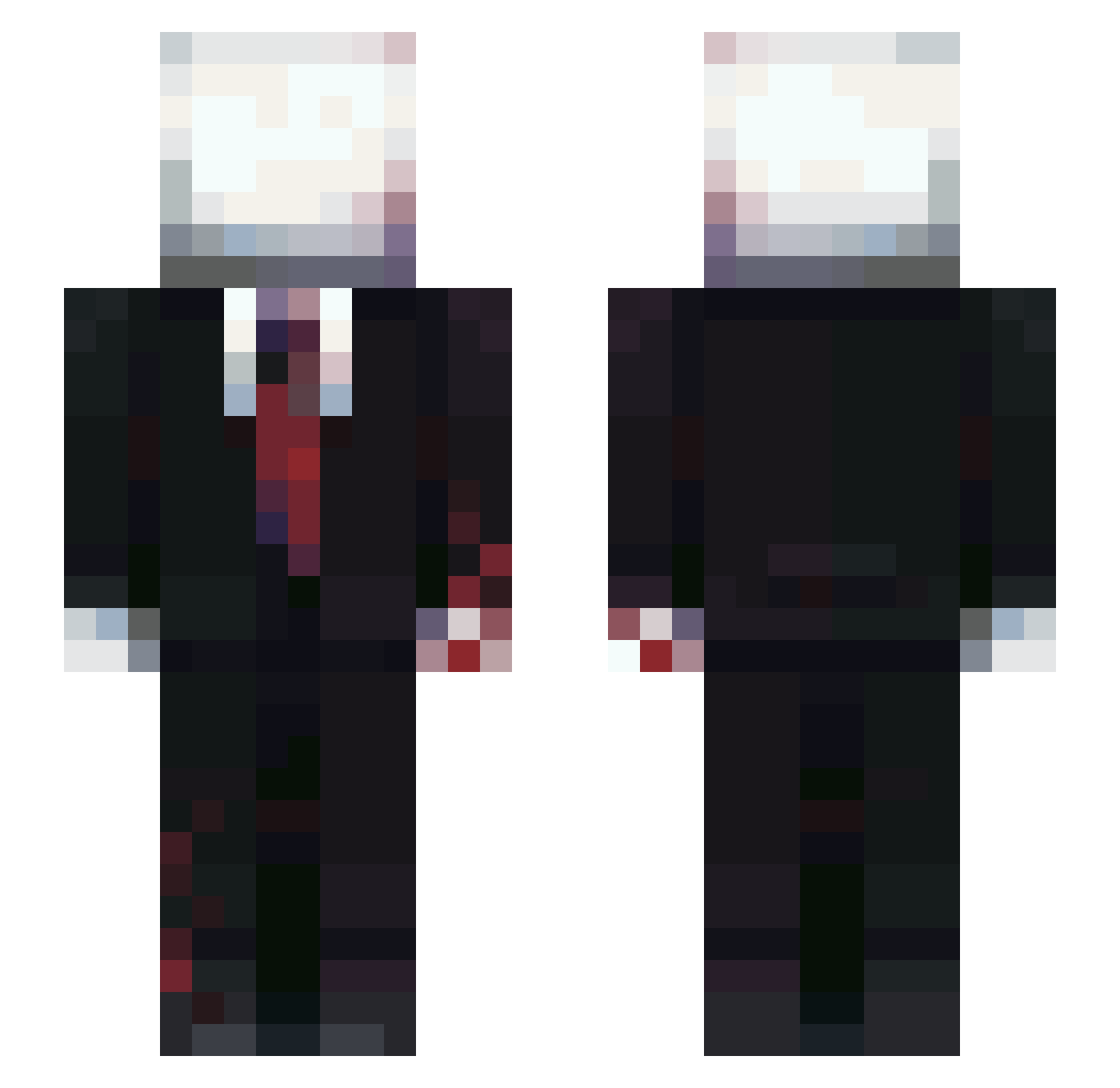 gama01 Minecraft skin, front and back view